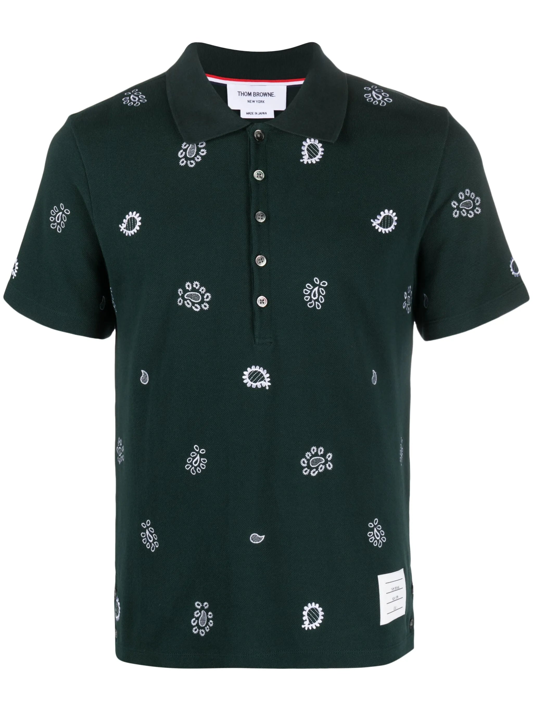 paisley-print polo shirt