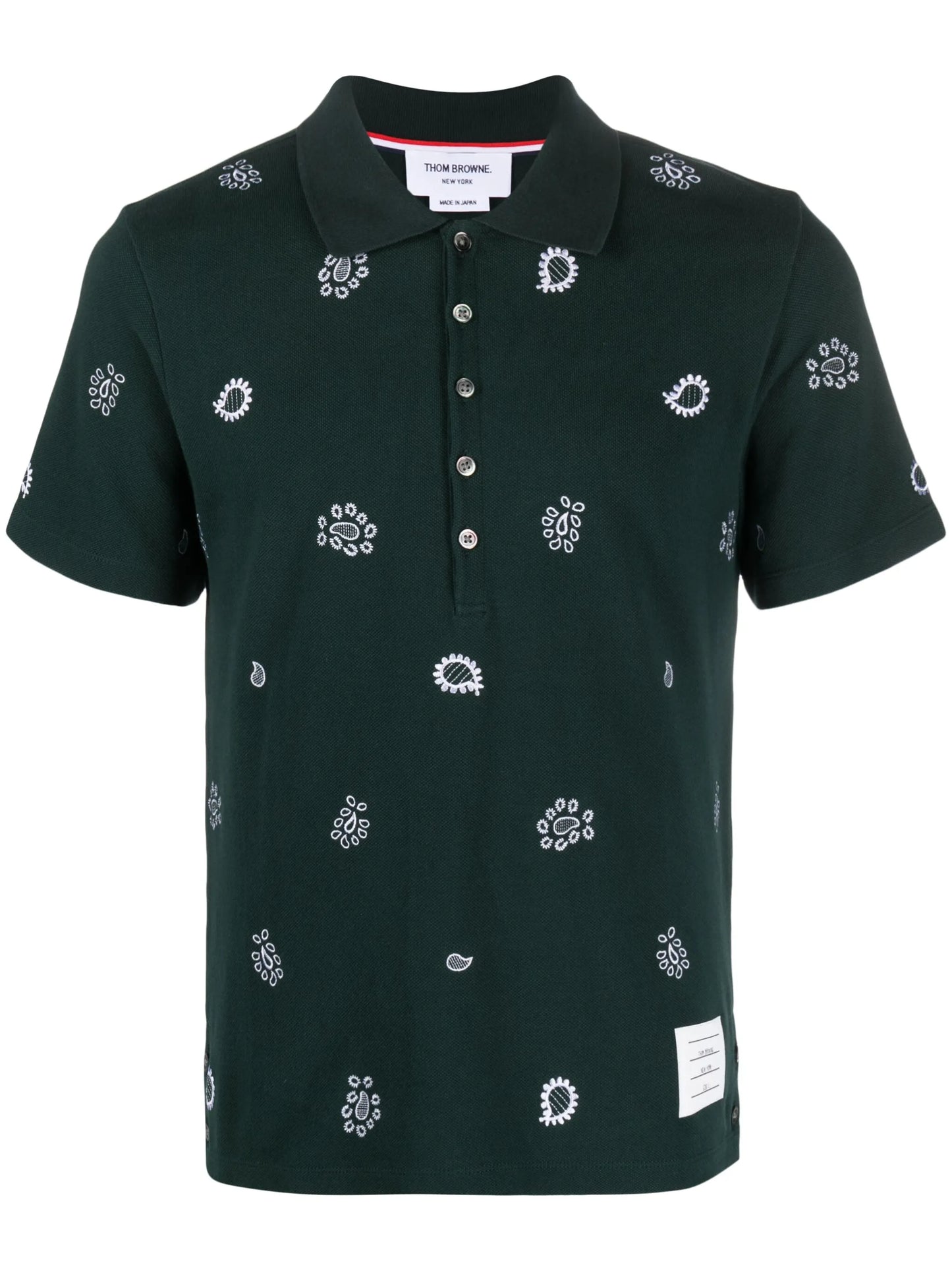 paisley-print polo shirt