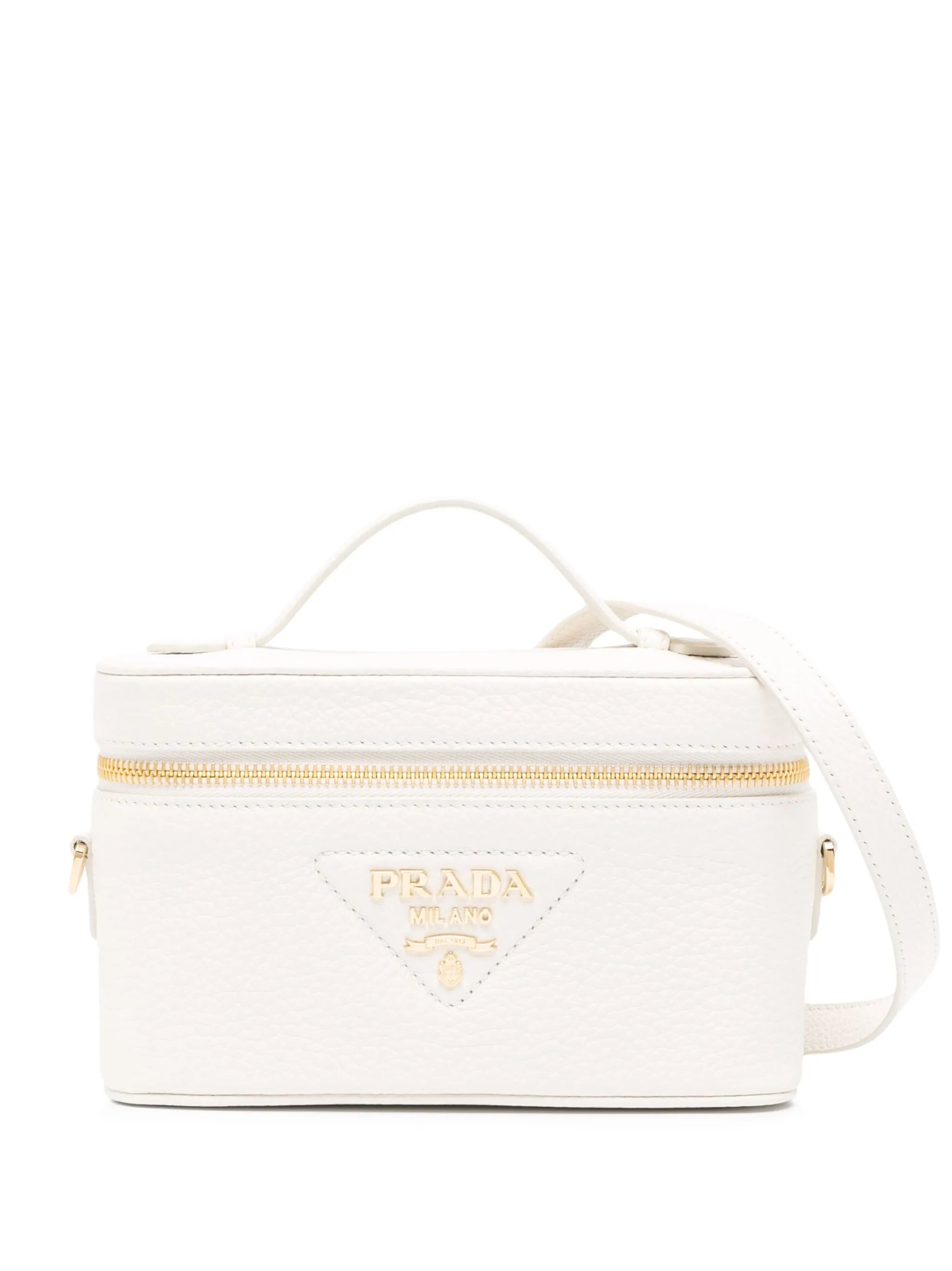 logo-plaque leather mini bag