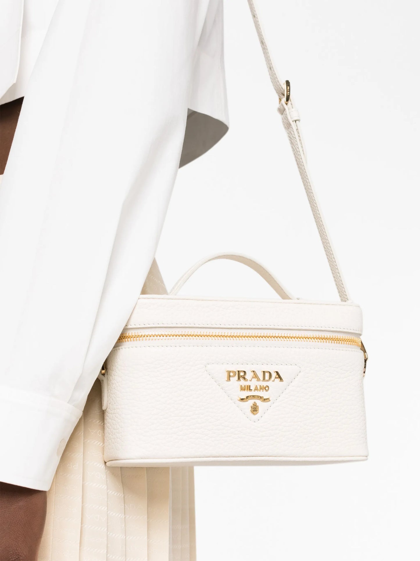 logo-plaque leather mini bag