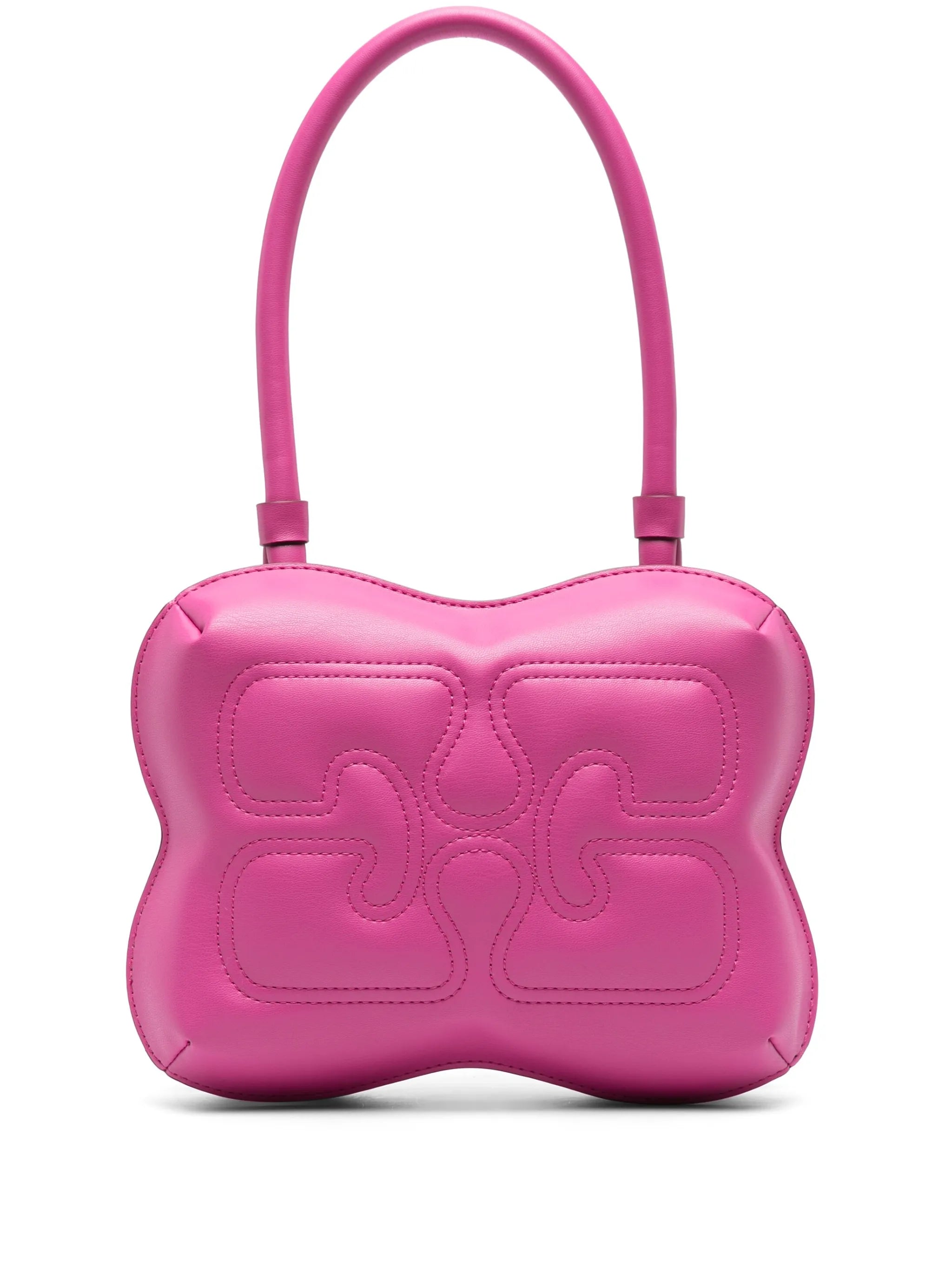 Butterfly logo-embossed shoulder bag