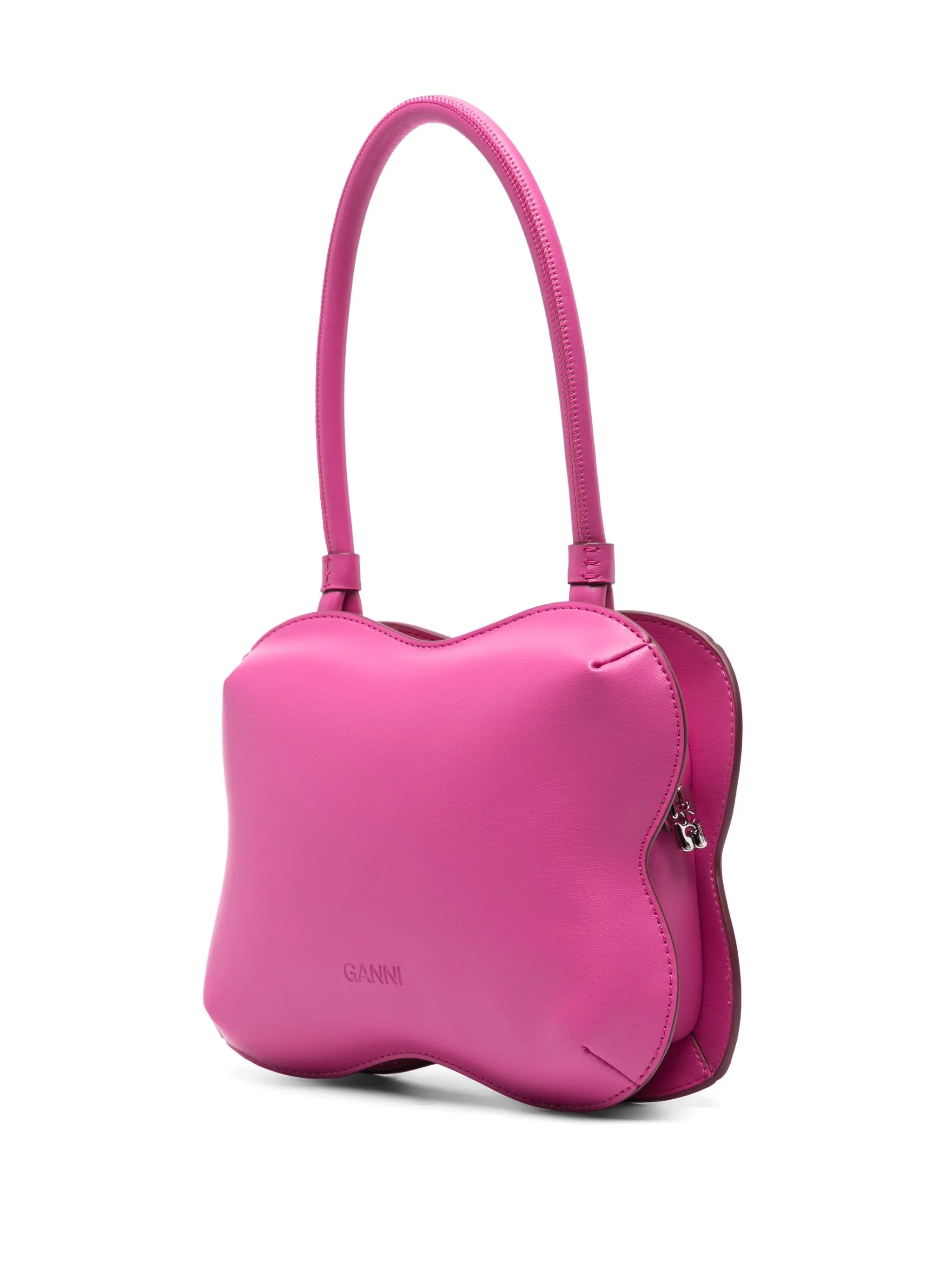 Butterfly logo-embossed shoulder bag
