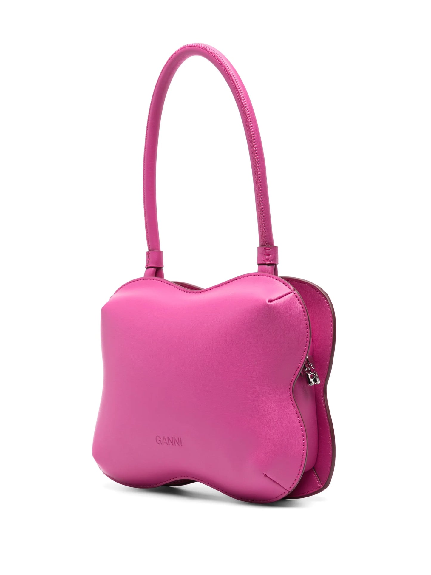 Butterfly logo-embossed shoulder bag
