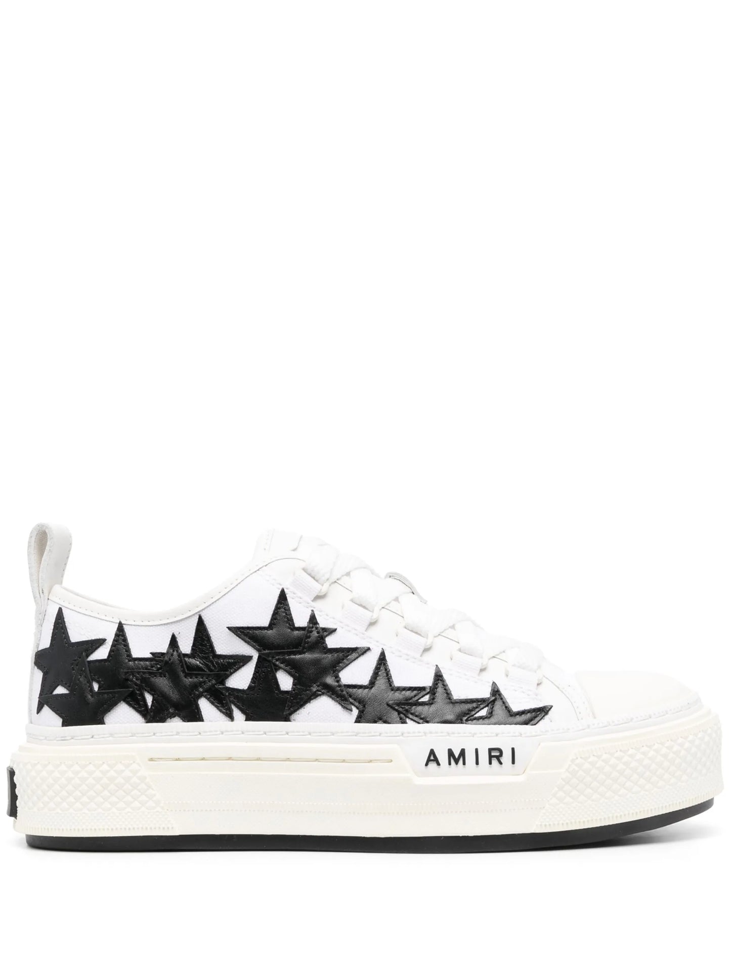 star-patch leather sneakers