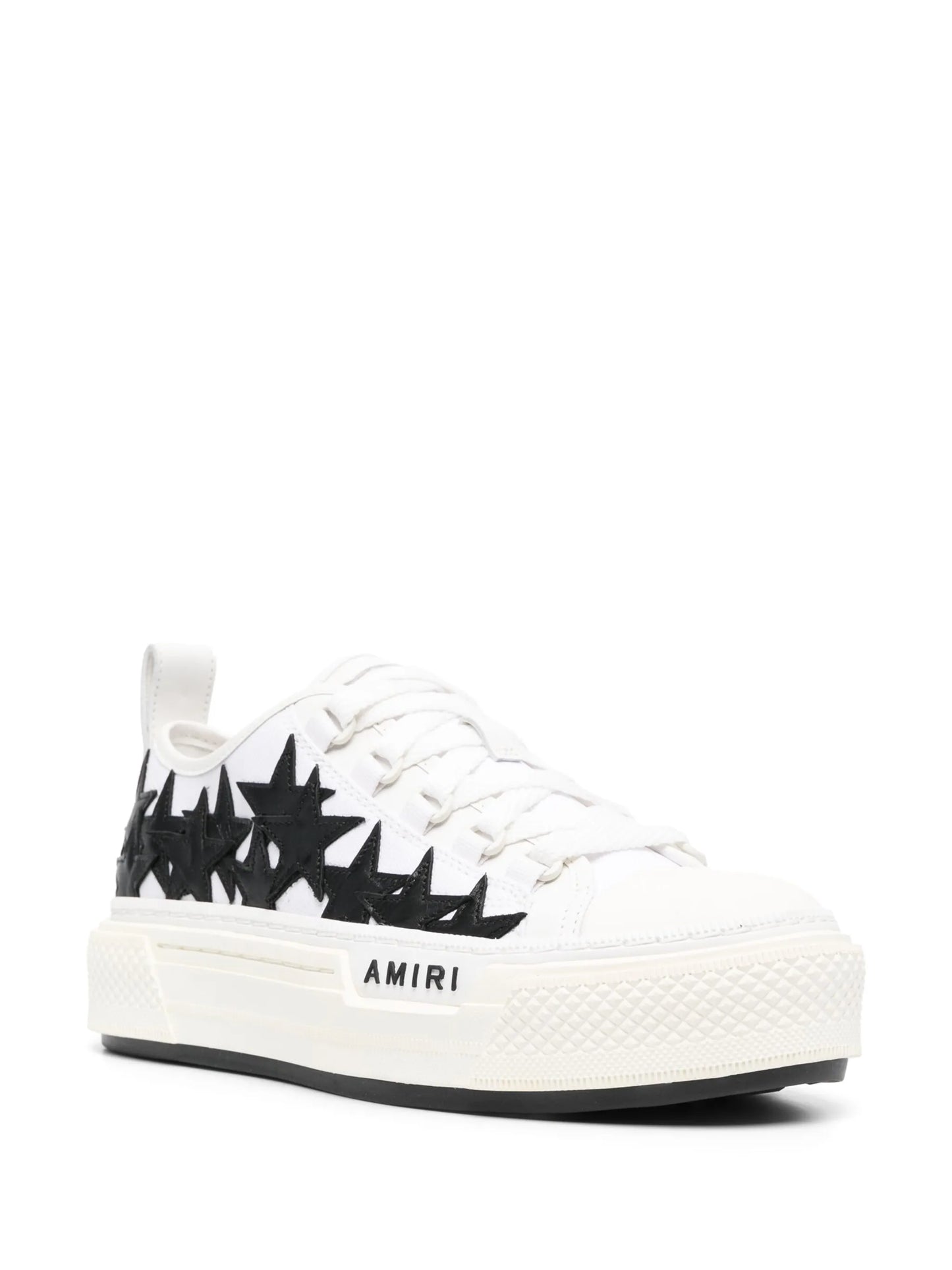 star-patch leather sneakers