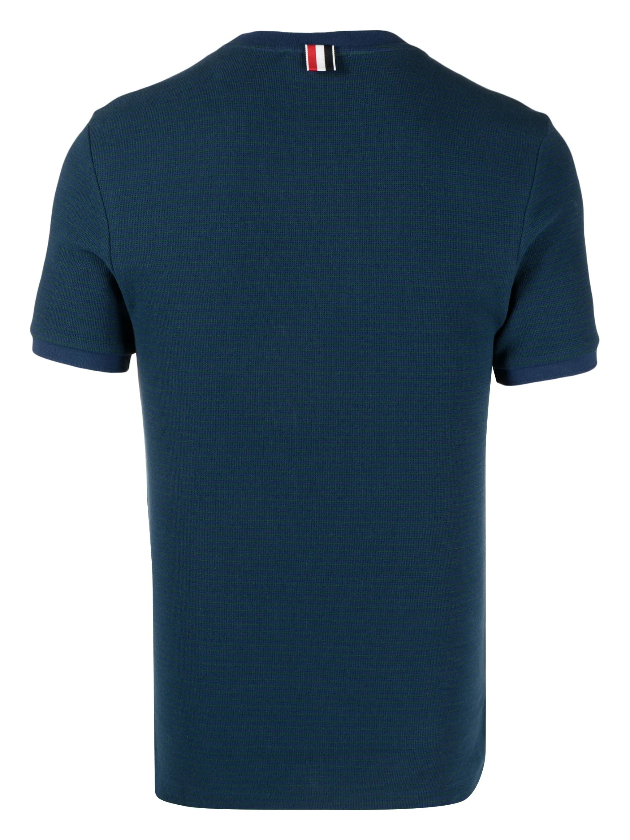 striped micro-waffle cotton T-shirt