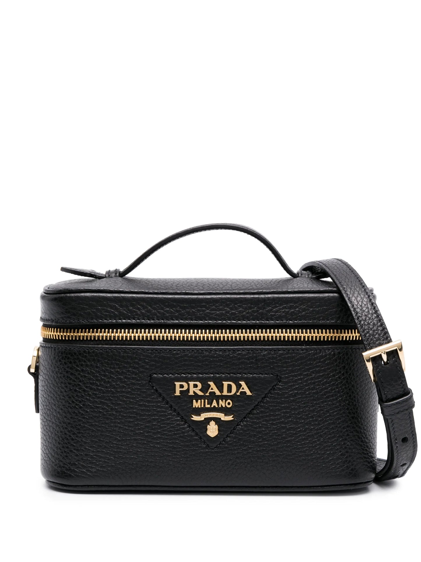 logo-plaque leather mini bag