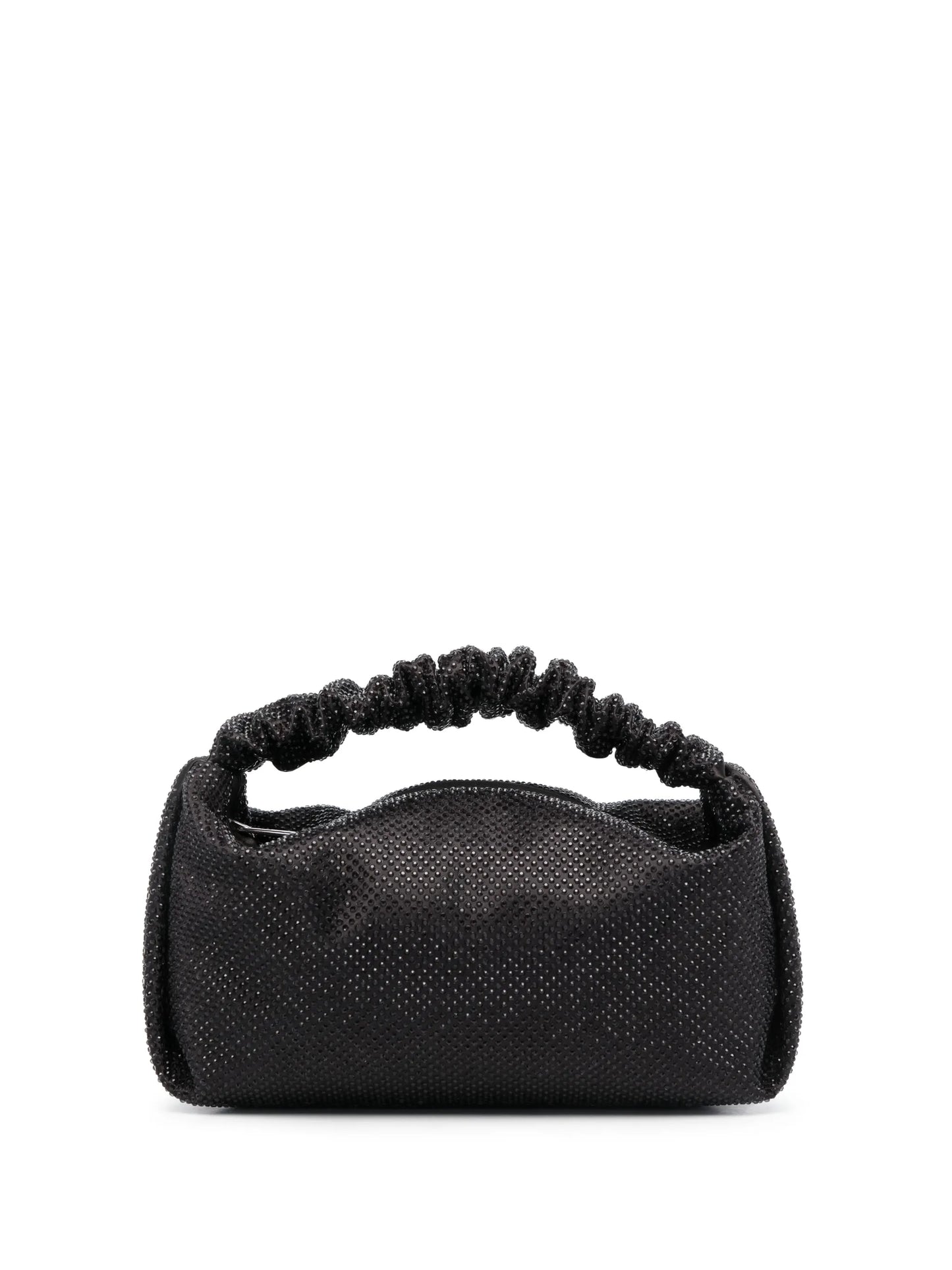 Scrunchie crystal-embellished mini bag