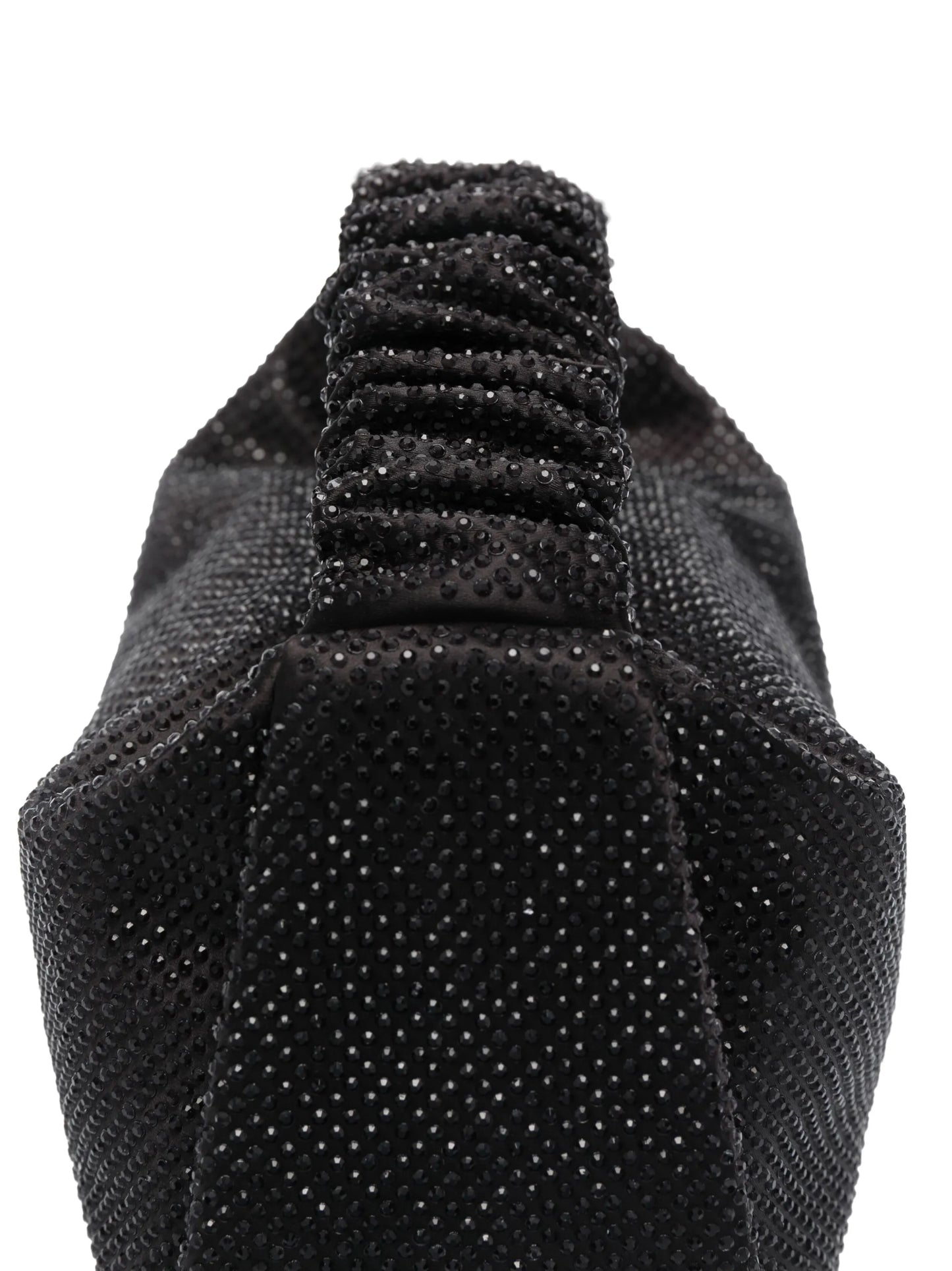 Scrunchie crystal-embellished mini bag