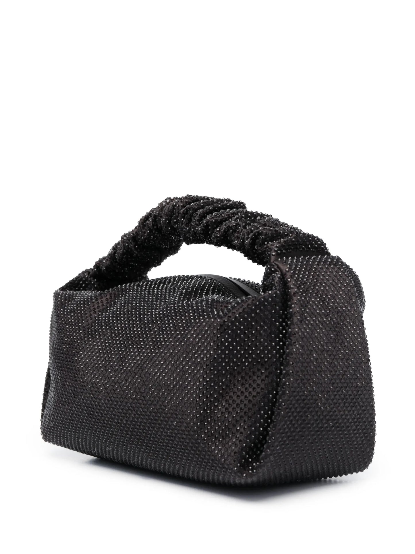 Scrunchie crystal-embellished mini bag