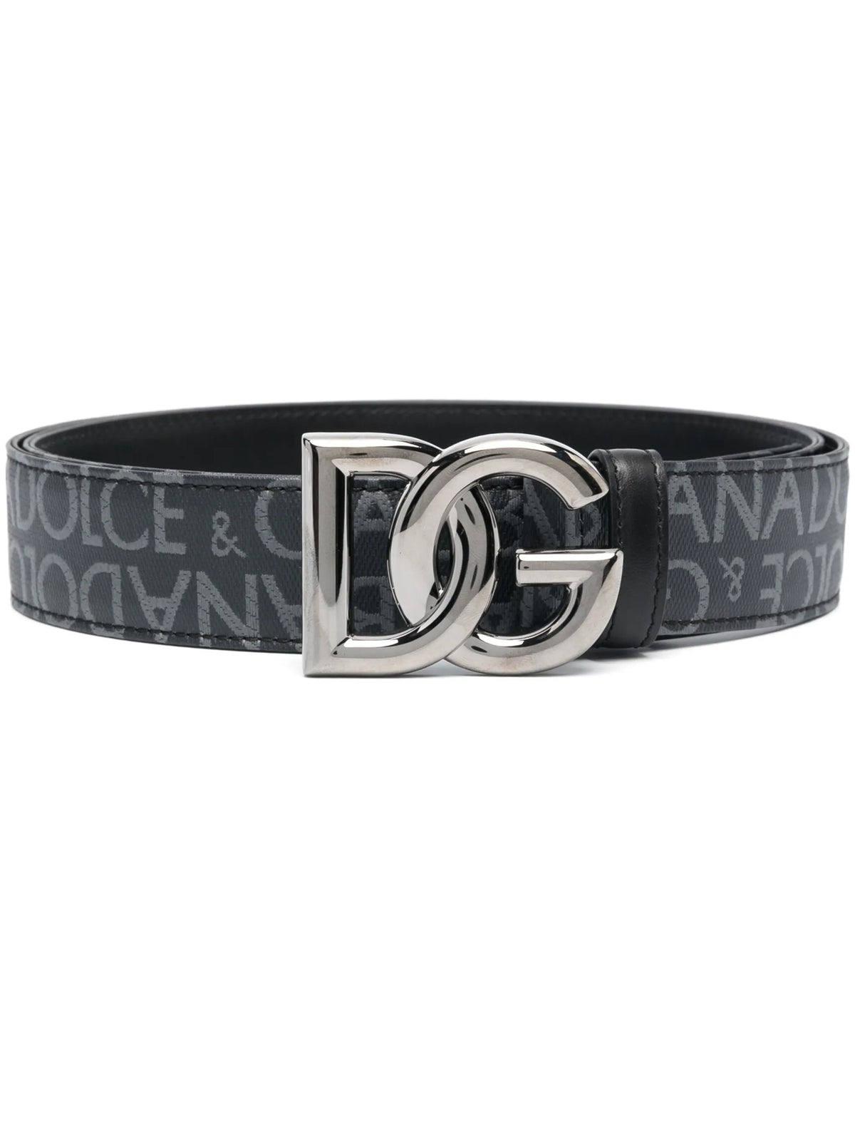 logo-buckle leather belt
