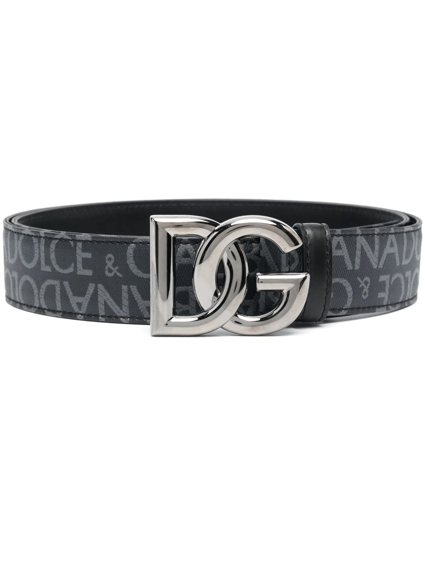 logo-buckle leather belt