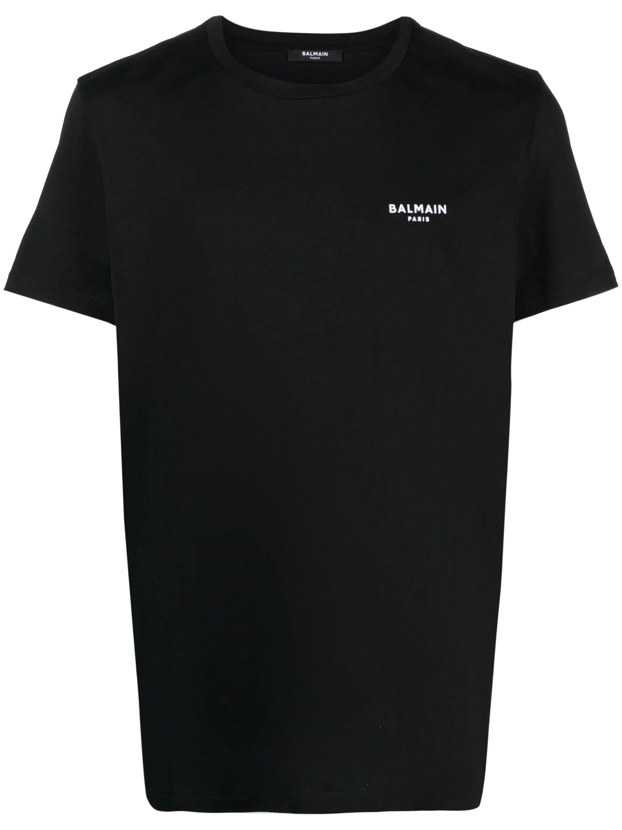 flocked-logo cotton T-shirt