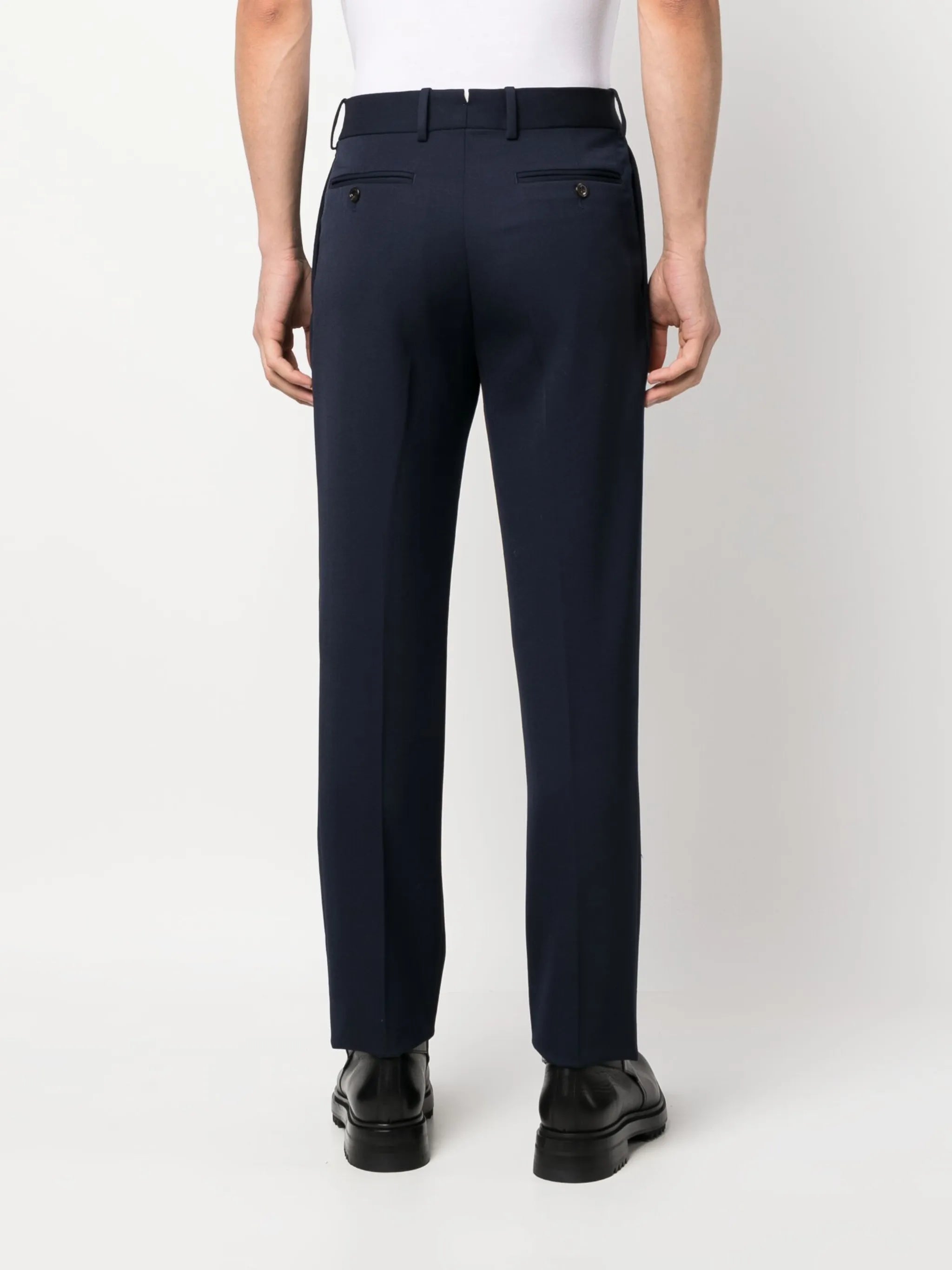 tailored straight-leg trousers