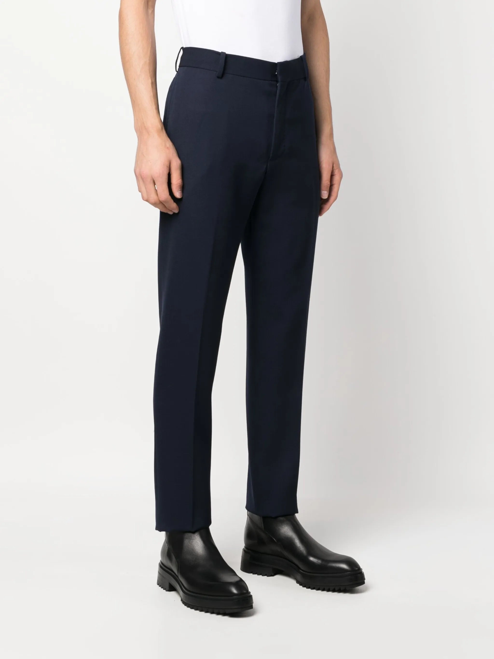tailored straight-leg trousers