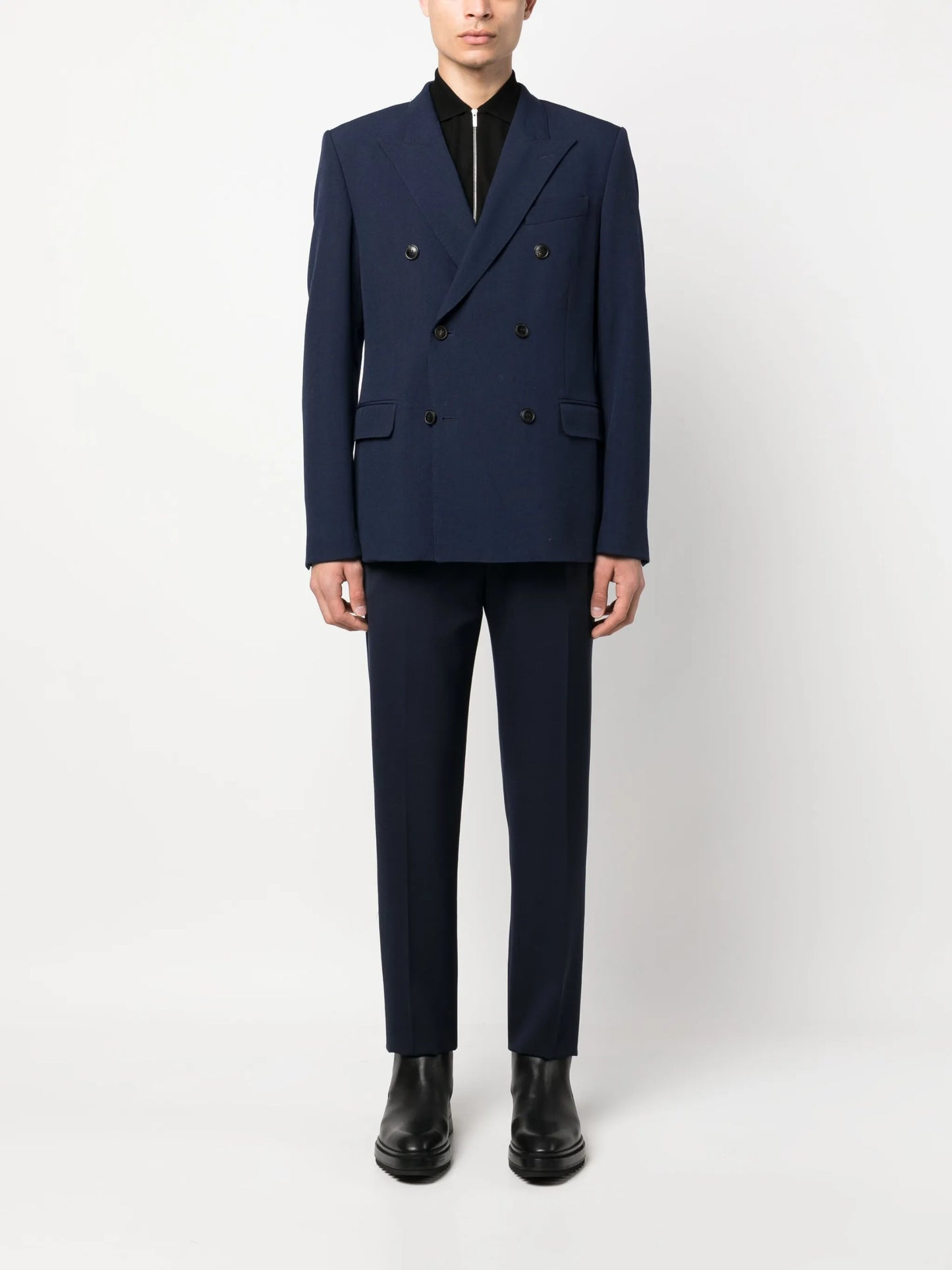 tailored straight-leg trousers
