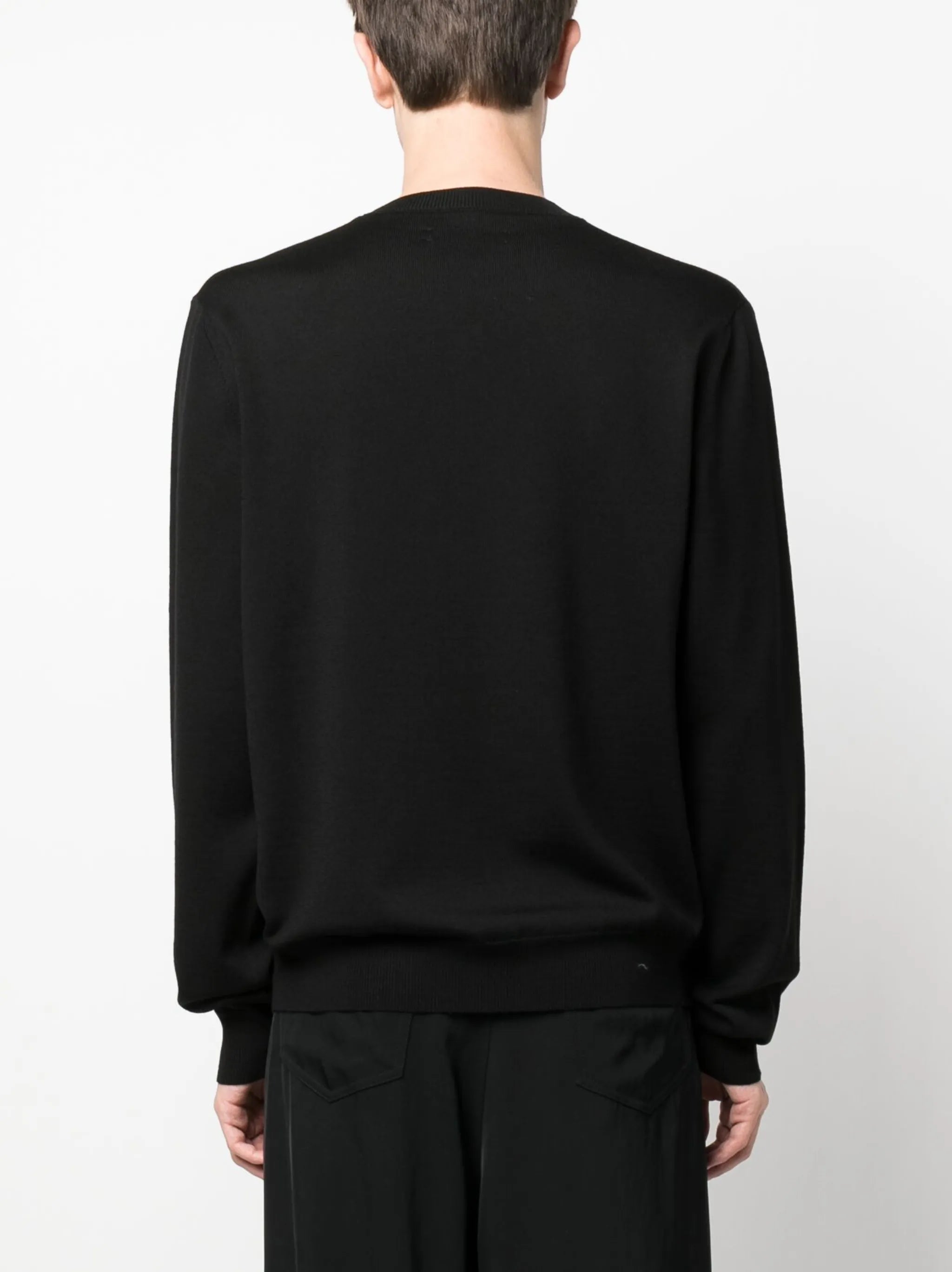motif-embroidered wool jumper