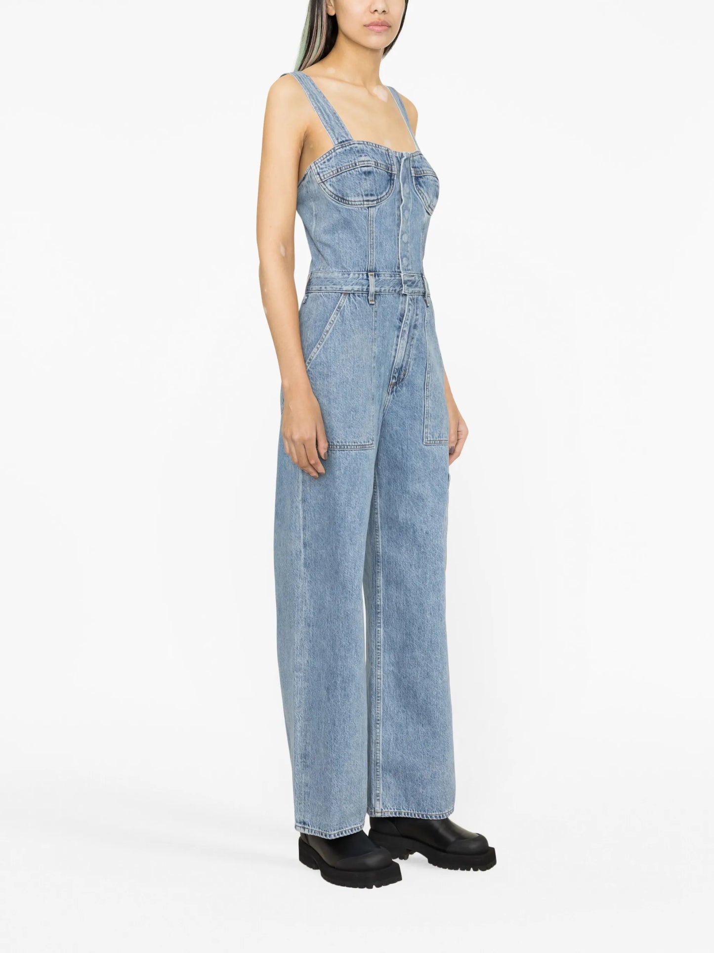 Pandora straight-leg denim jumpsuit