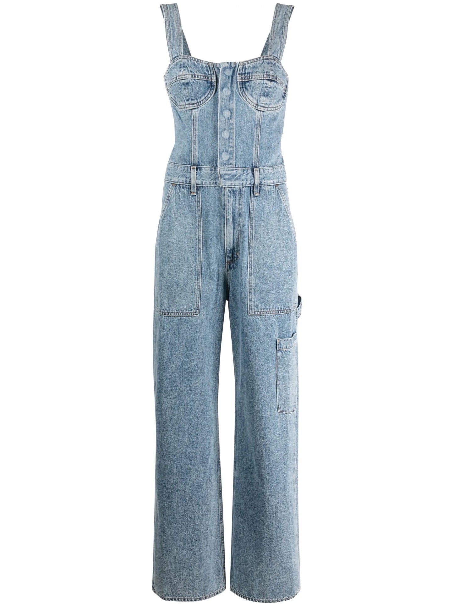Pandora straight-leg denim jumpsuit