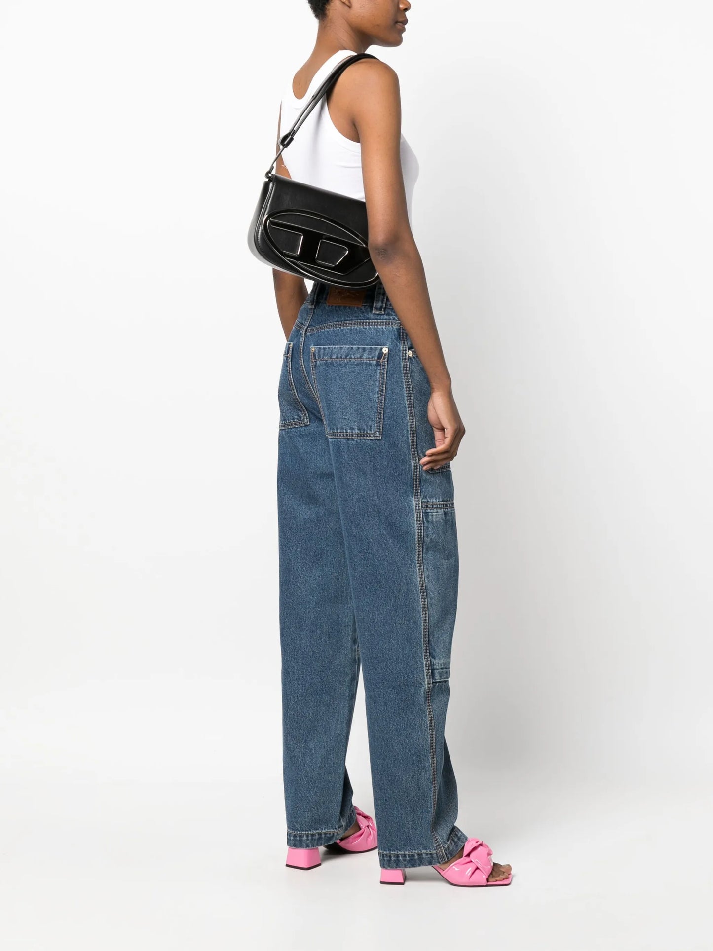 medium 1DR leather shoulder bag