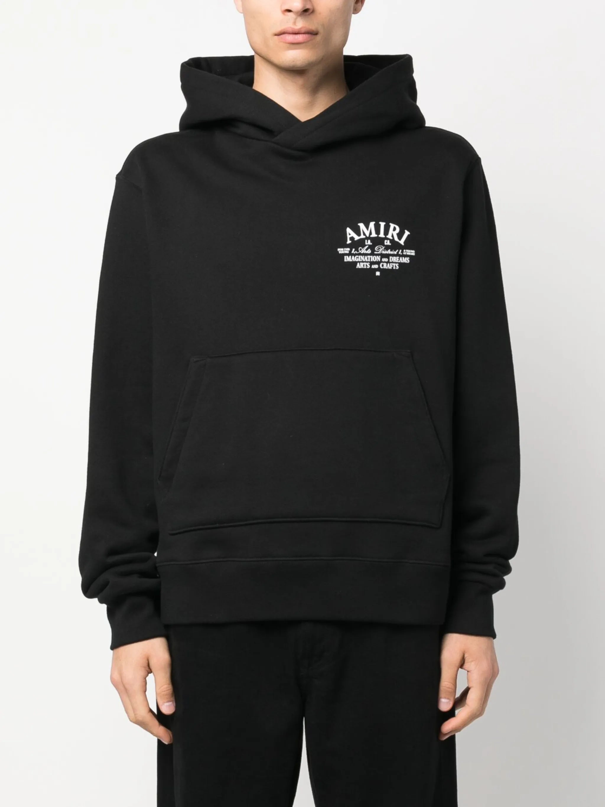 logo-print cotton hoodie