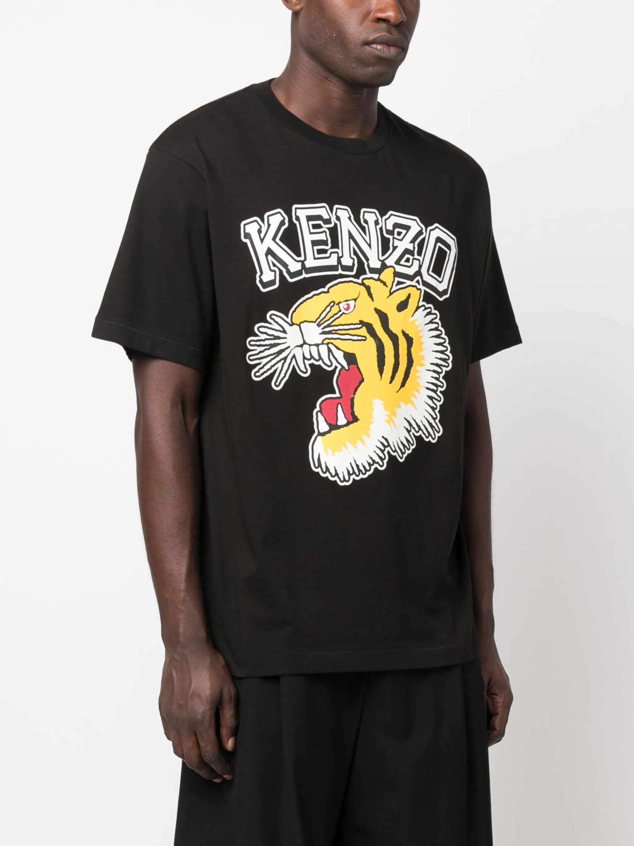 tiger-print cotton T-shirt