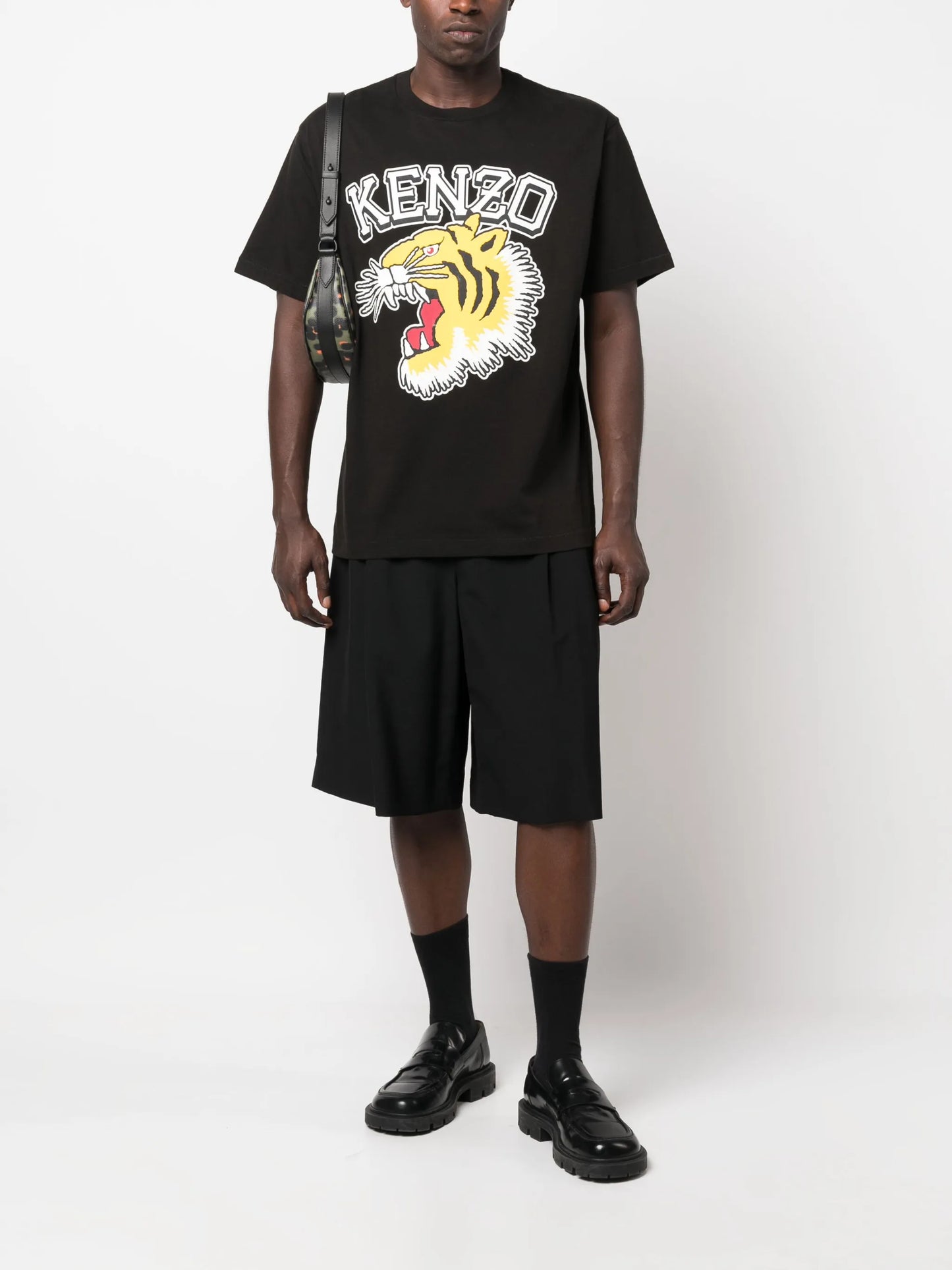 tiger-print cotton T-shirt