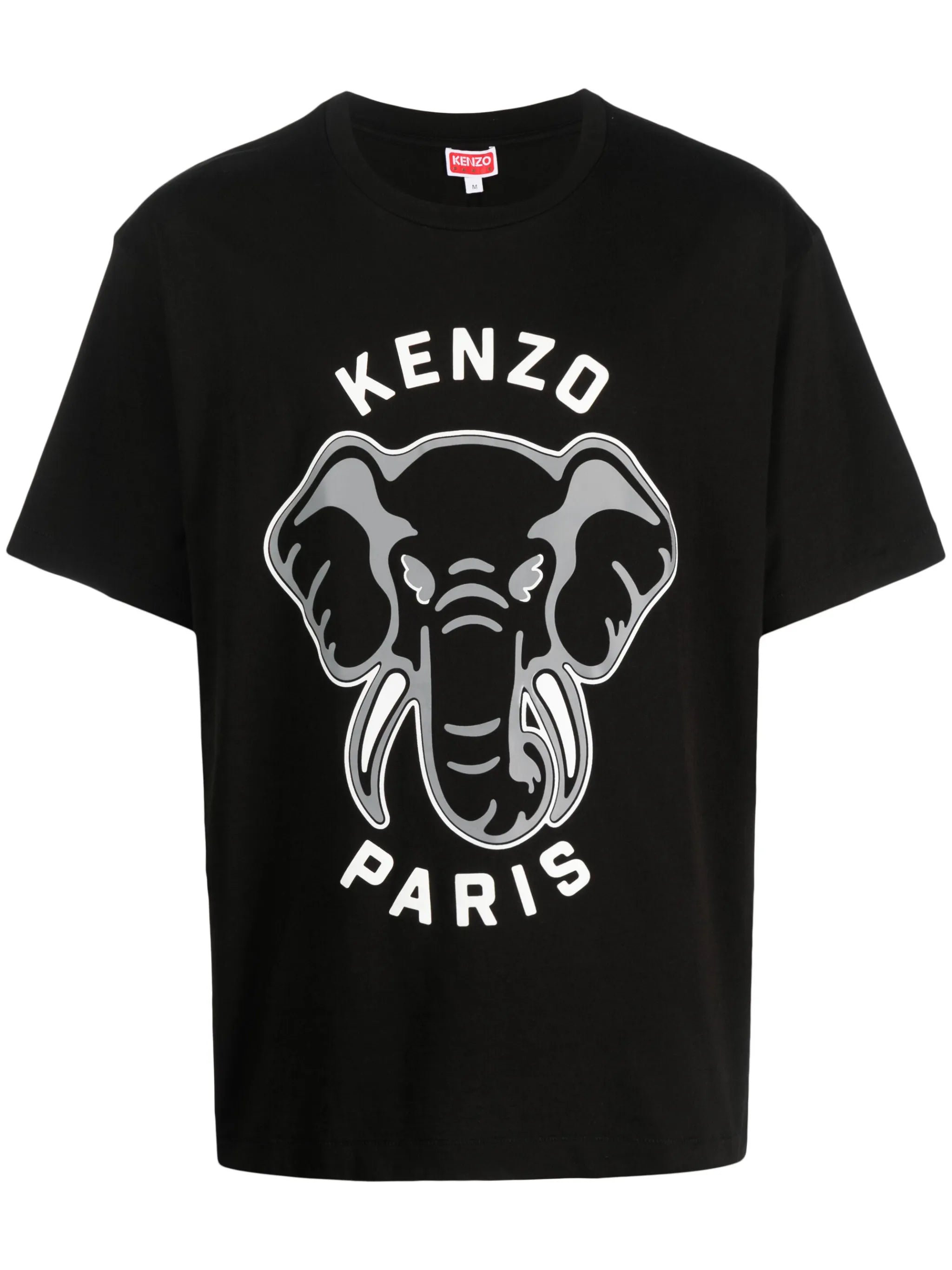 elephant-print cotton T-shirt
