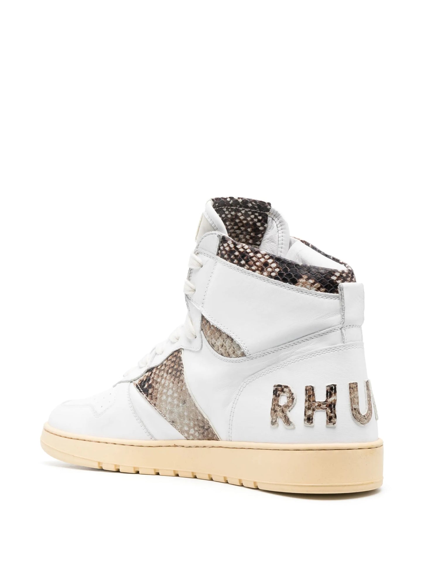 panelled high-top sneakers