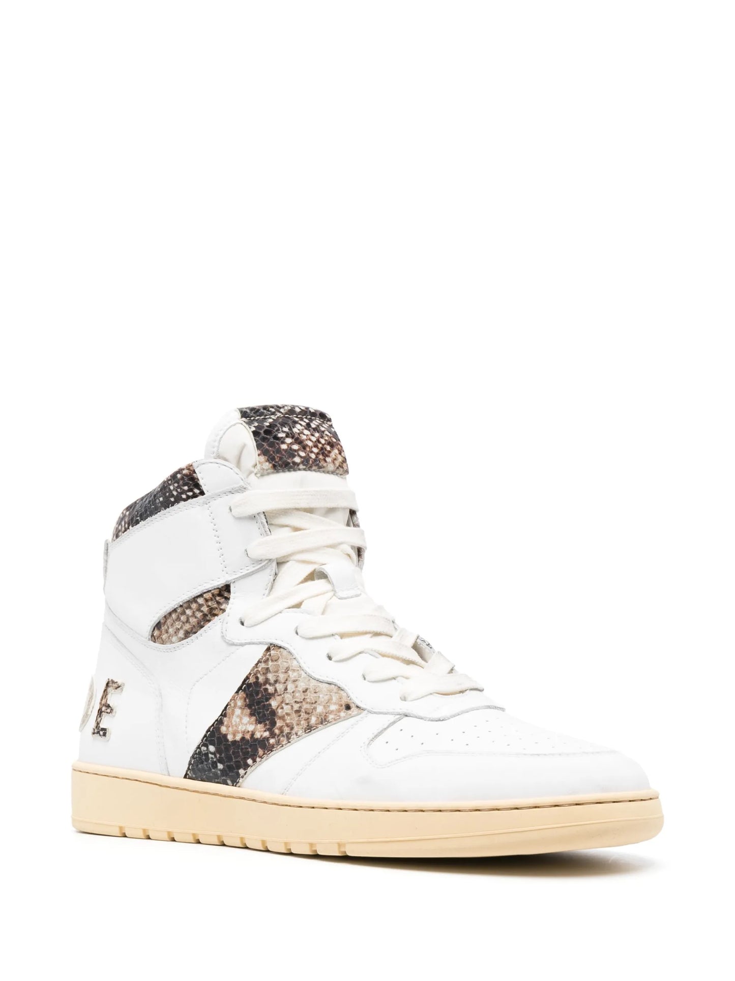 panelled high-top sneakers
