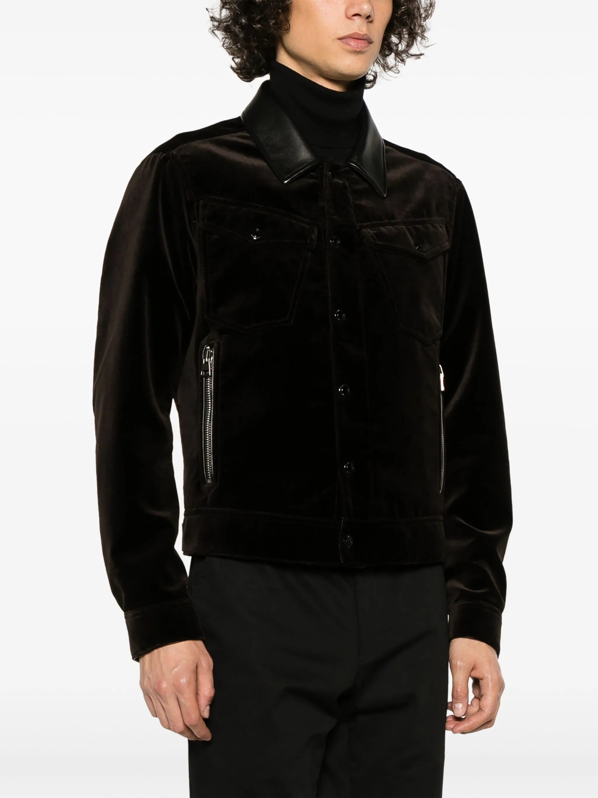 classic-collar cotton jacket