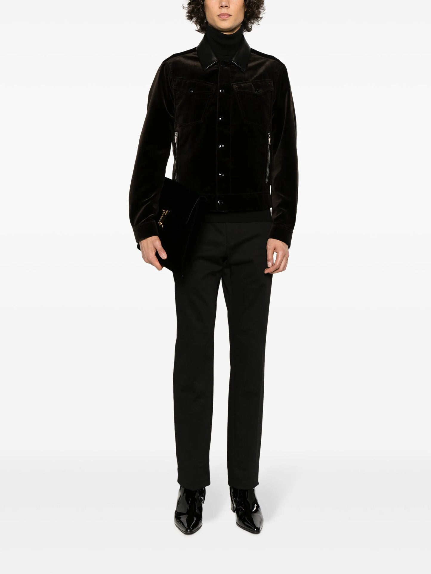 classic-collar cotton jacket