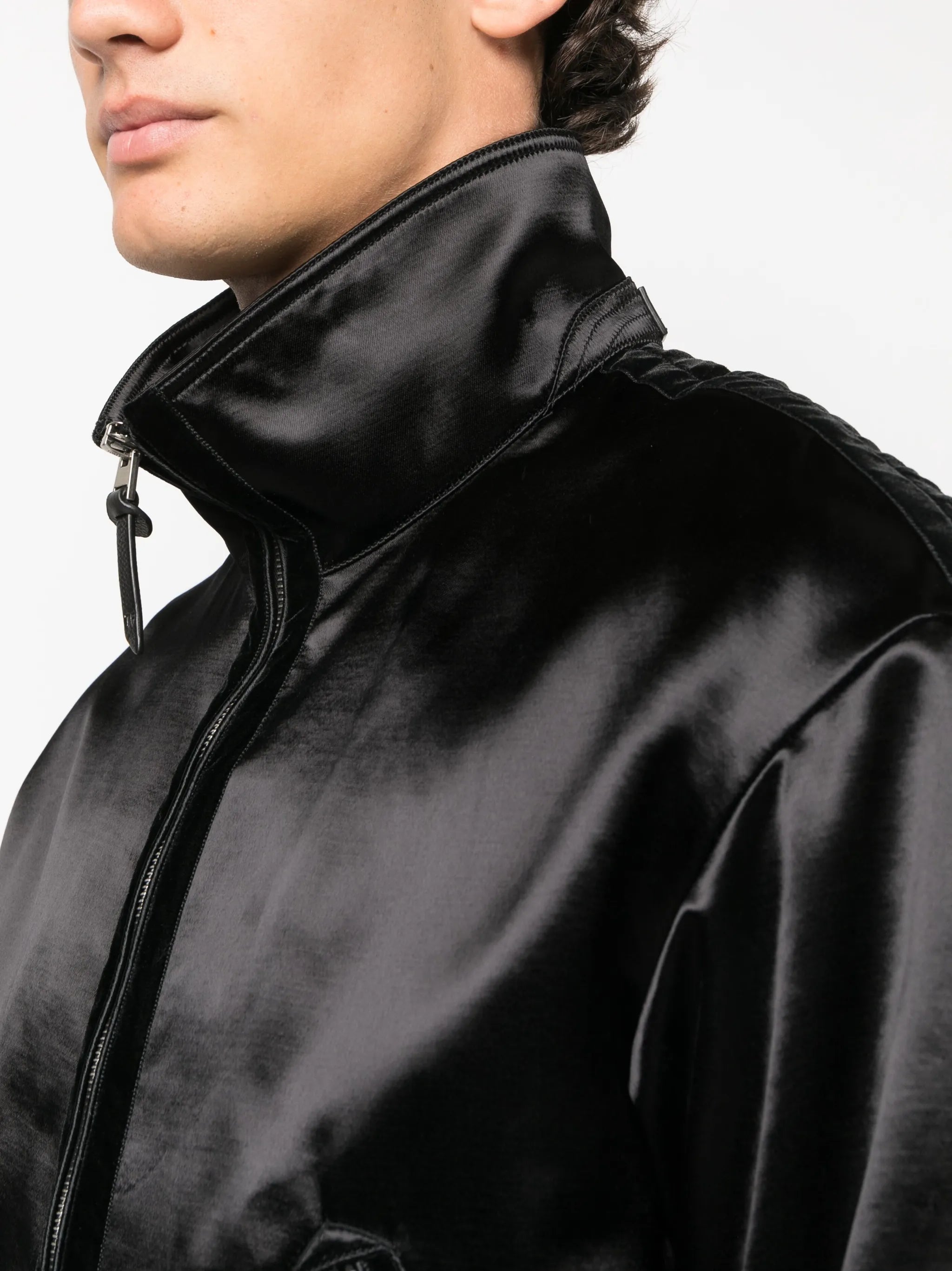 funnel-neck bomber jacket