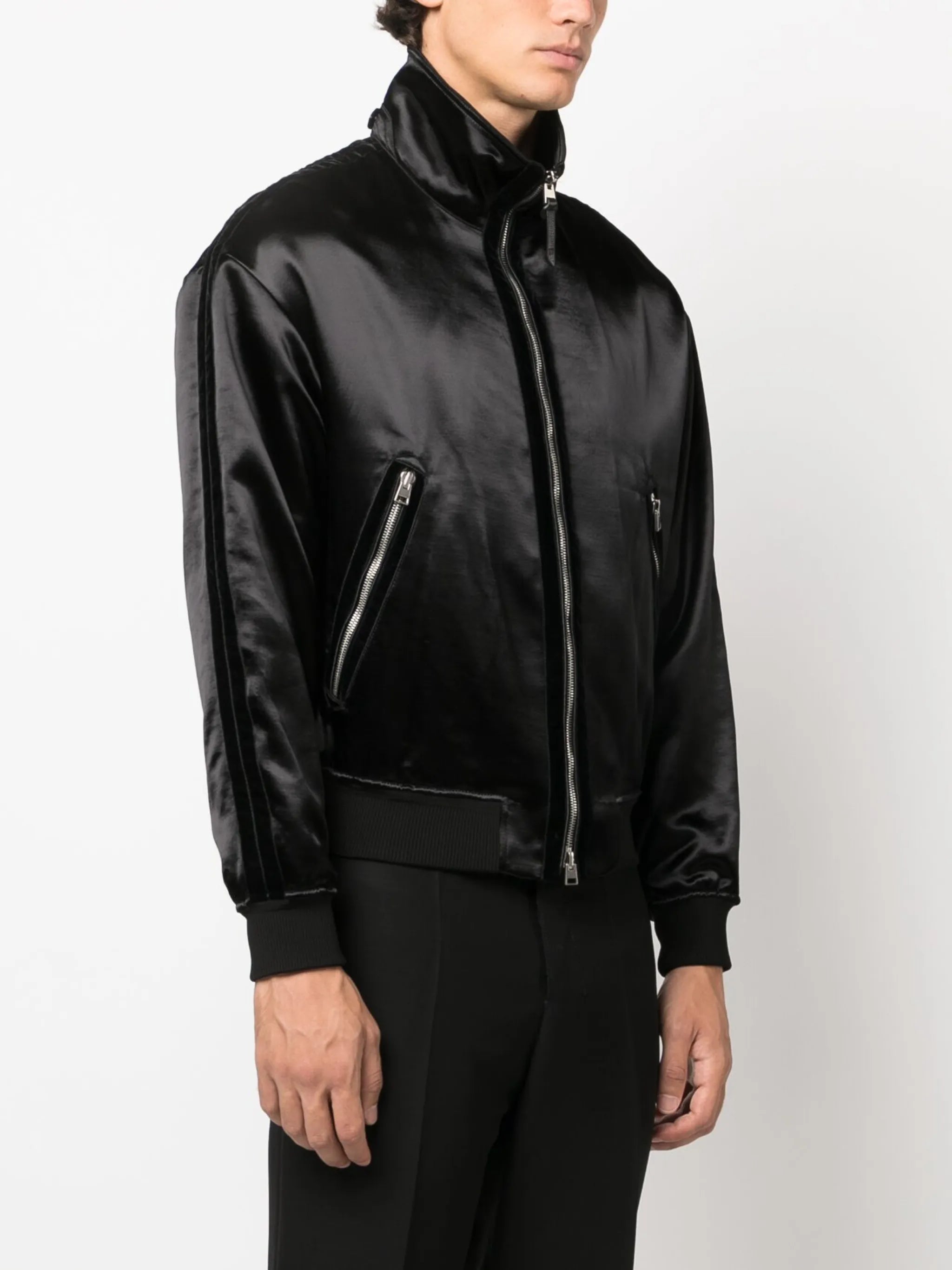 funnel-neck bomber jacket