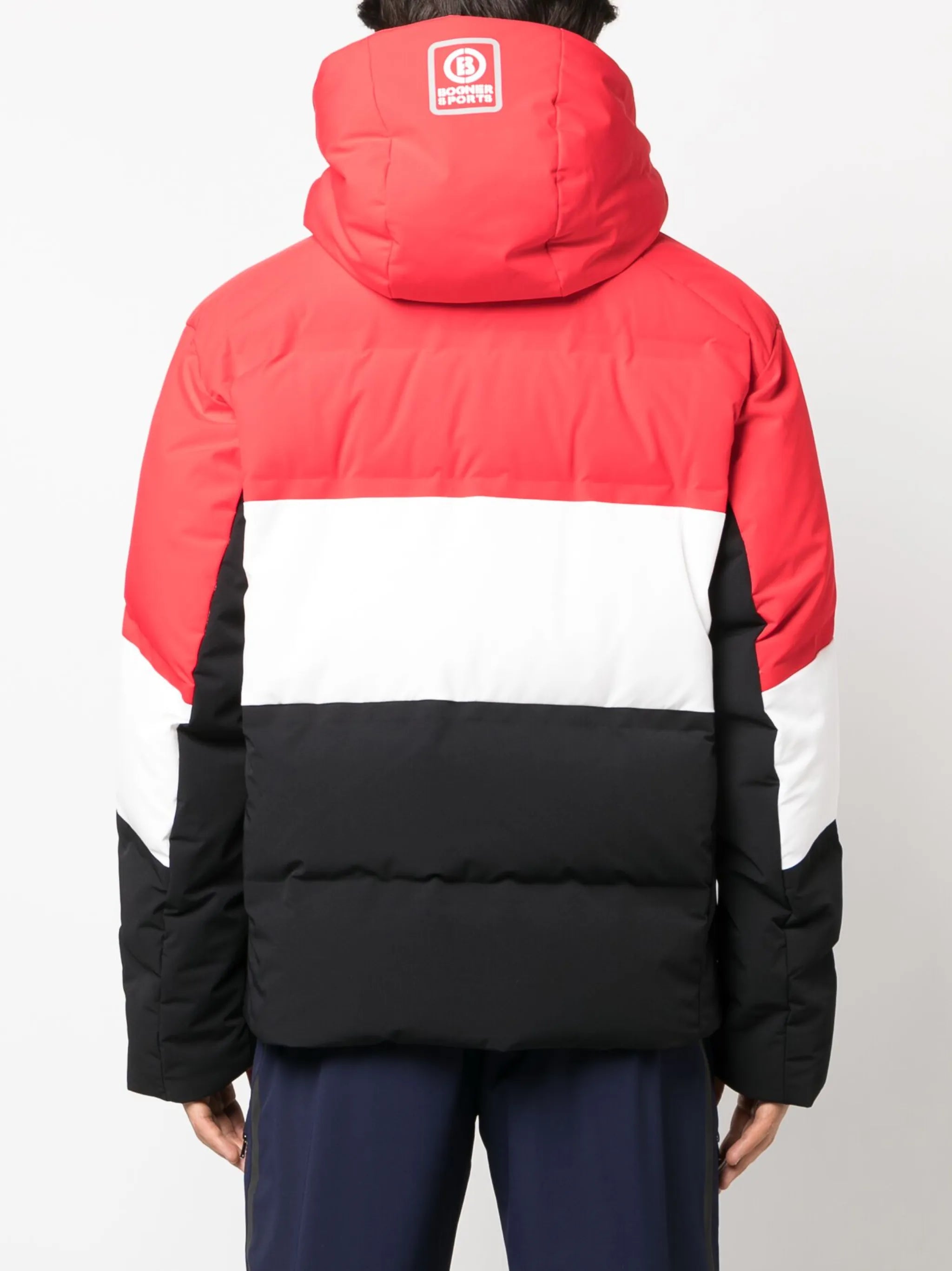 layered goose-down ski jacket