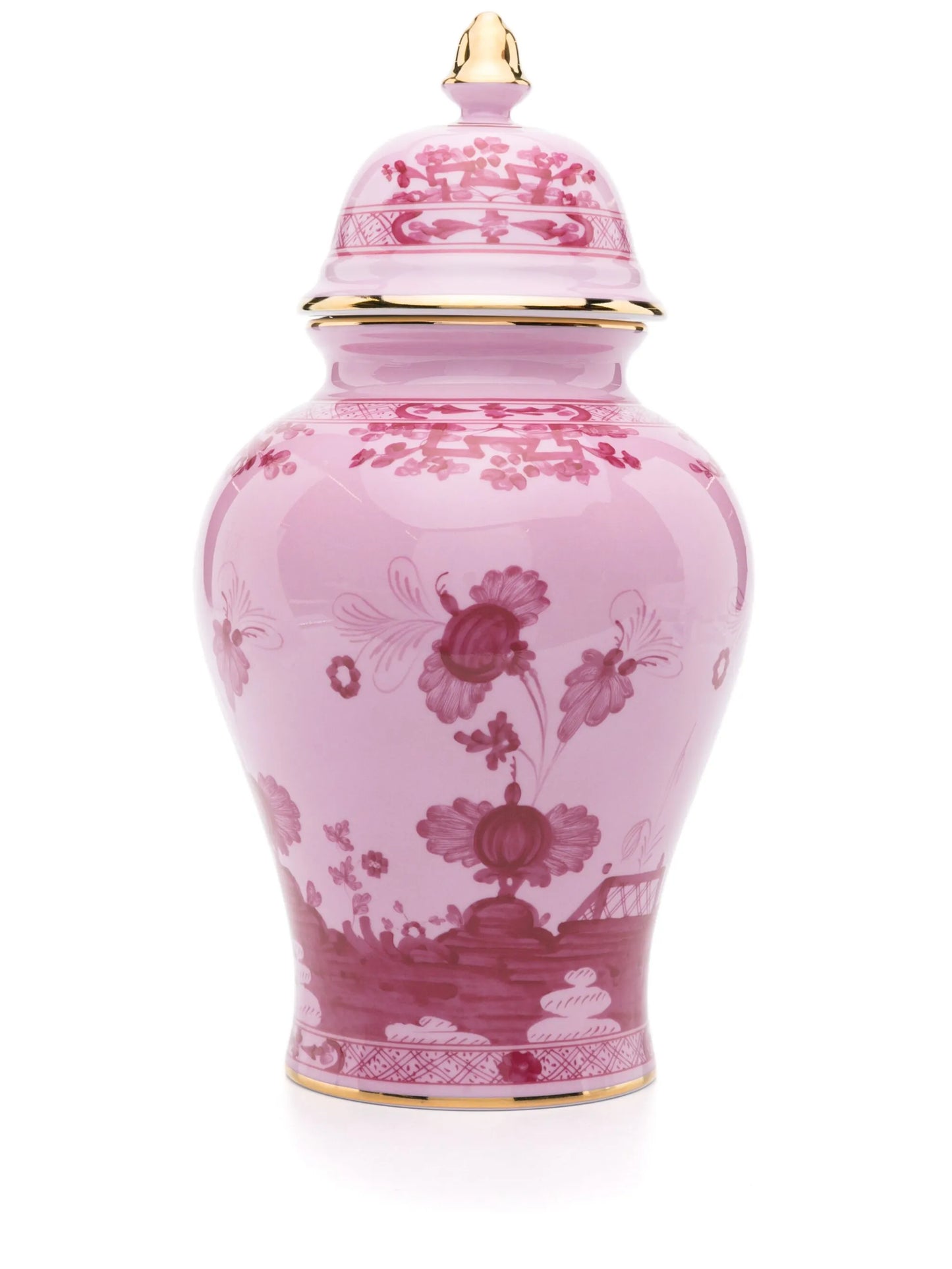 Oriente Italiano potiche vase with cover (31cm)