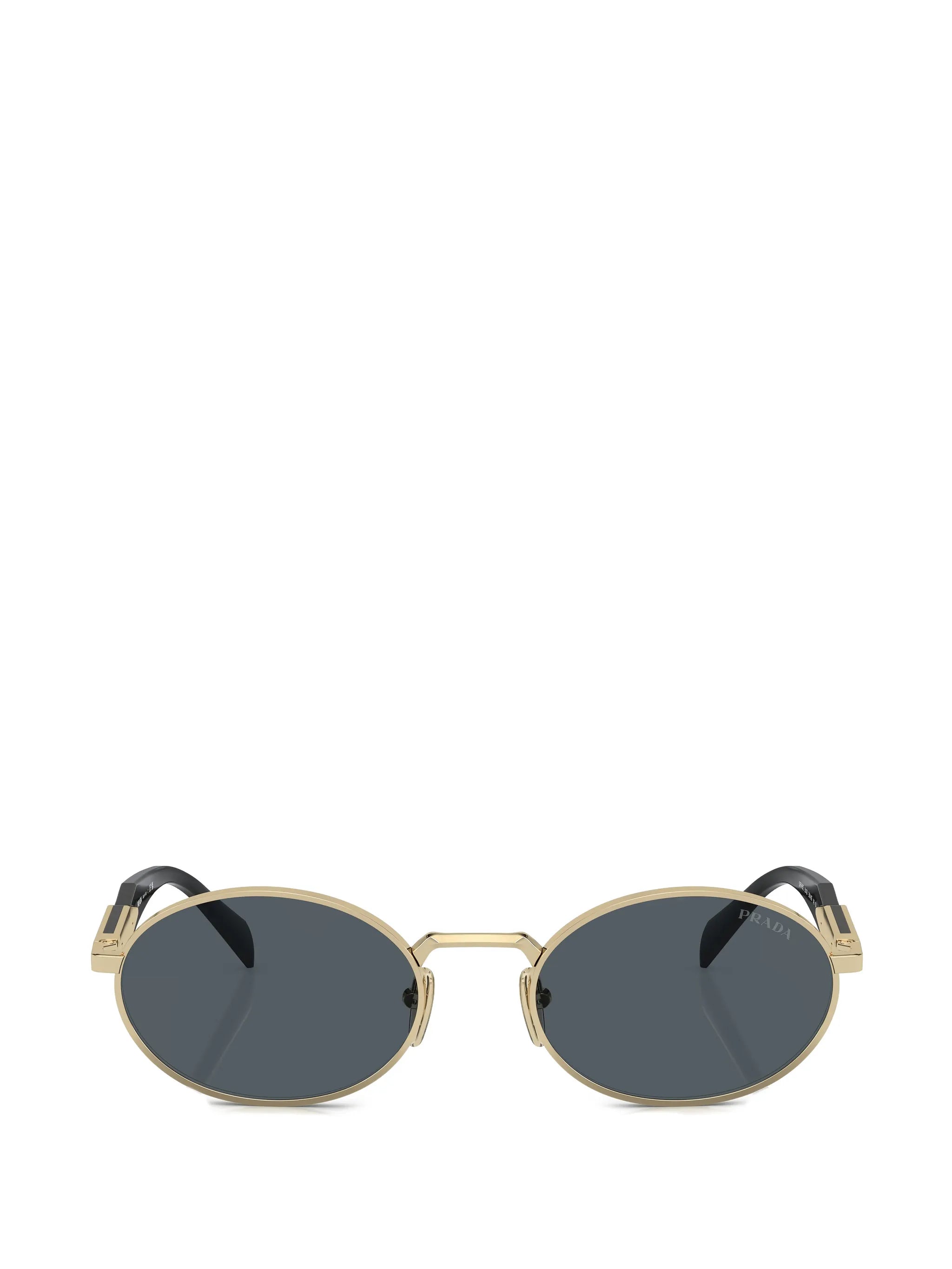 oval-frame tinted sunglasses