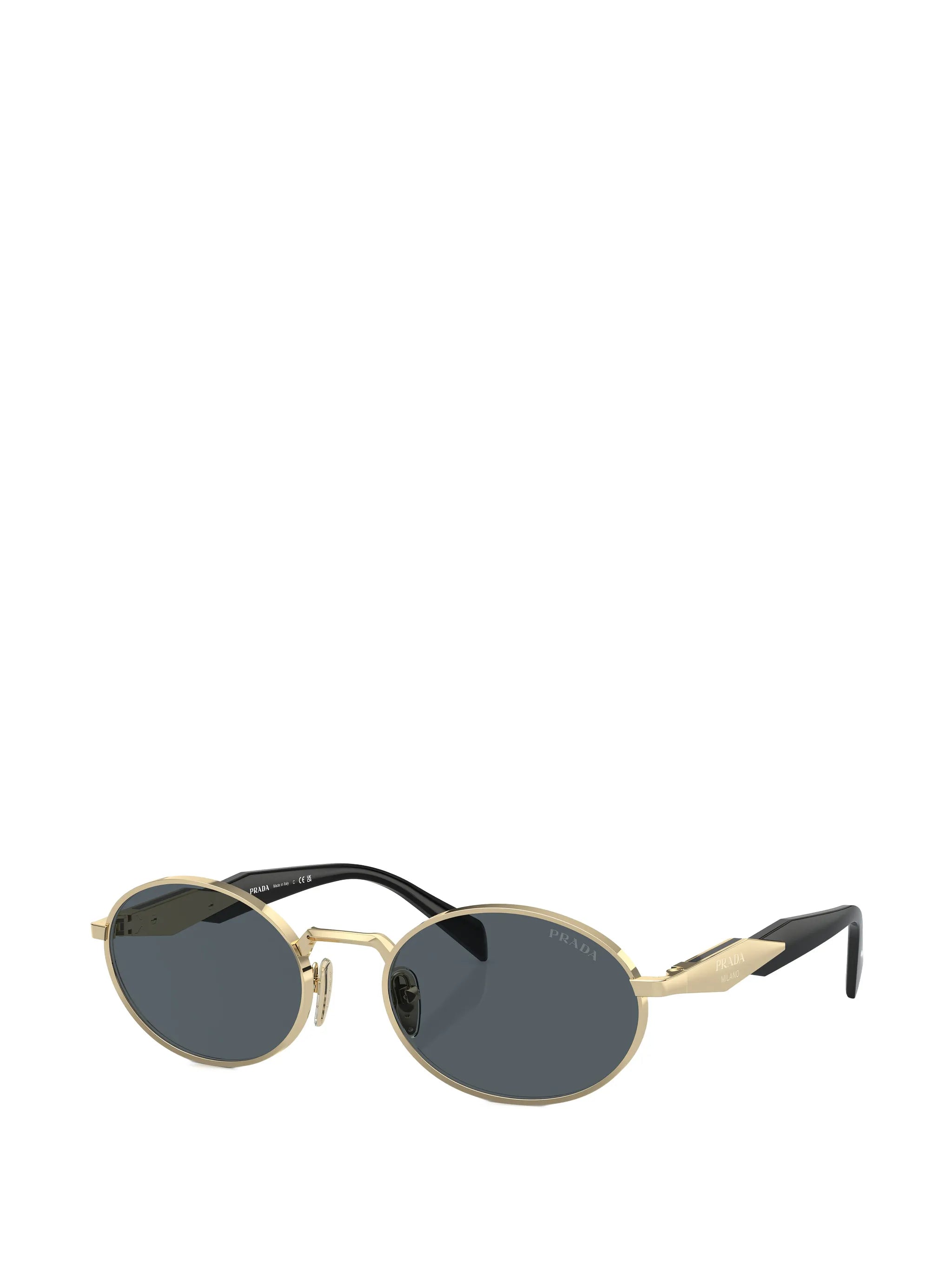 oval-frame tinted sunglasses