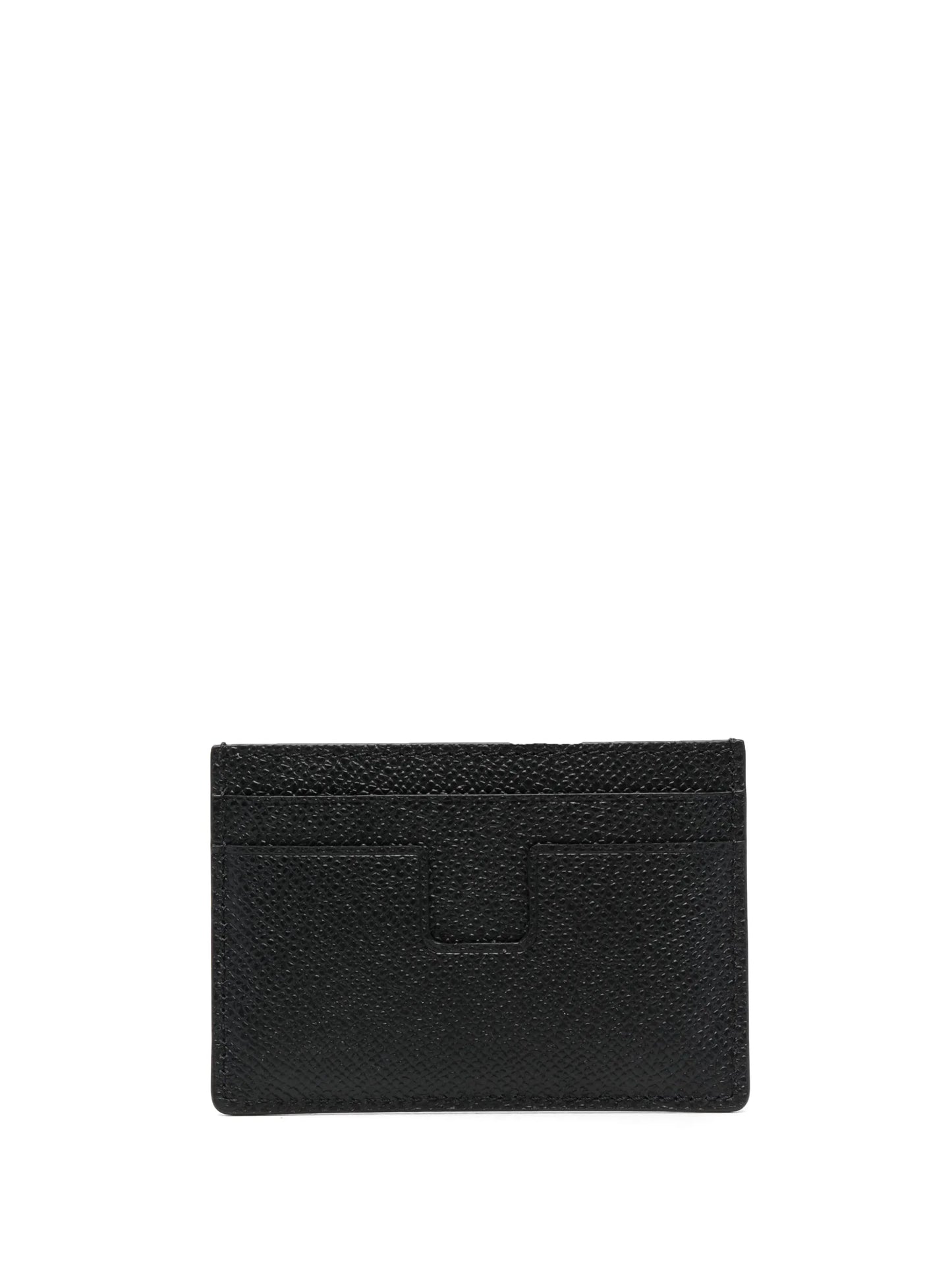 logo-plaque leather cardholder