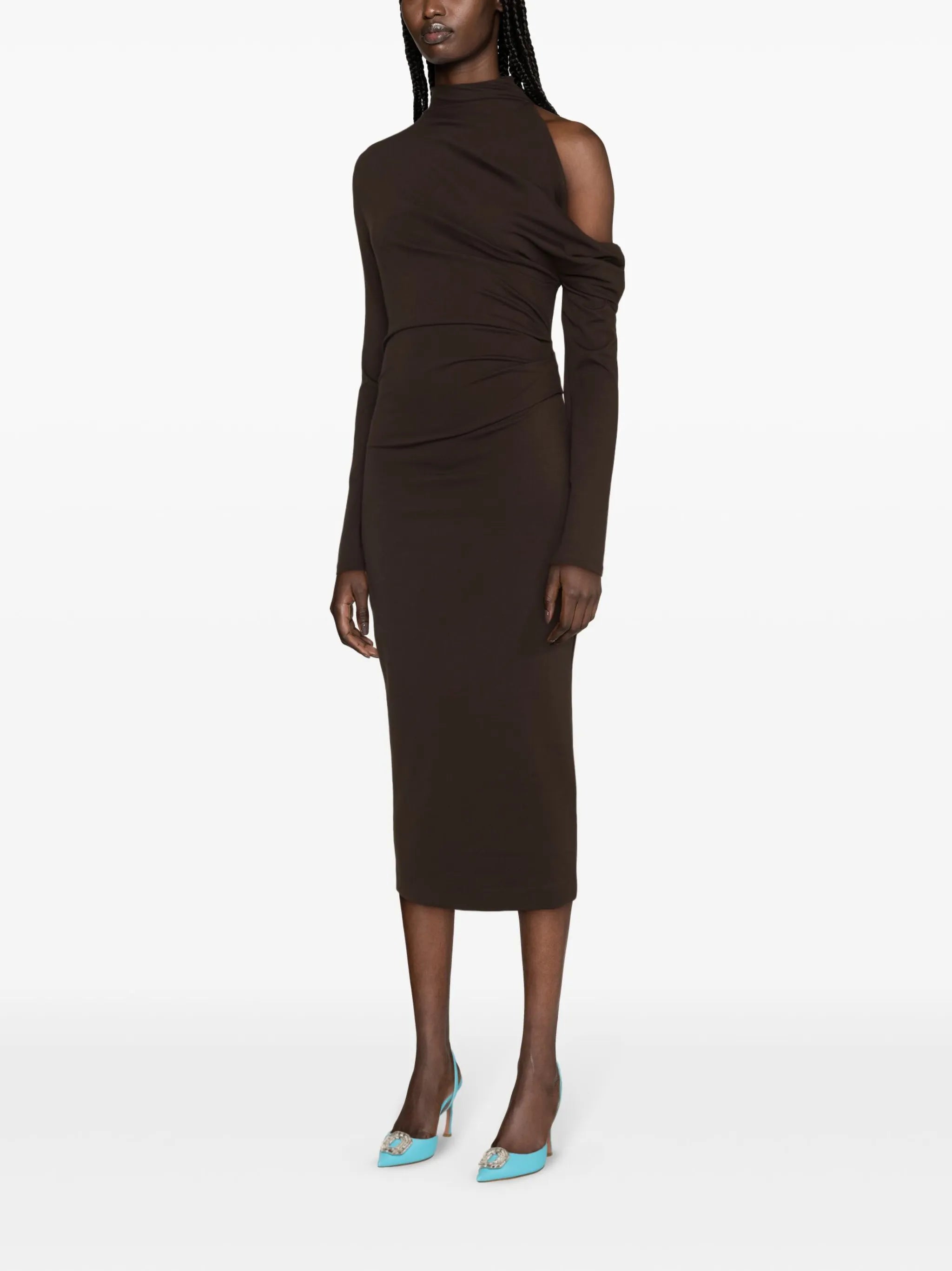 Teresa asymmetric midi dress