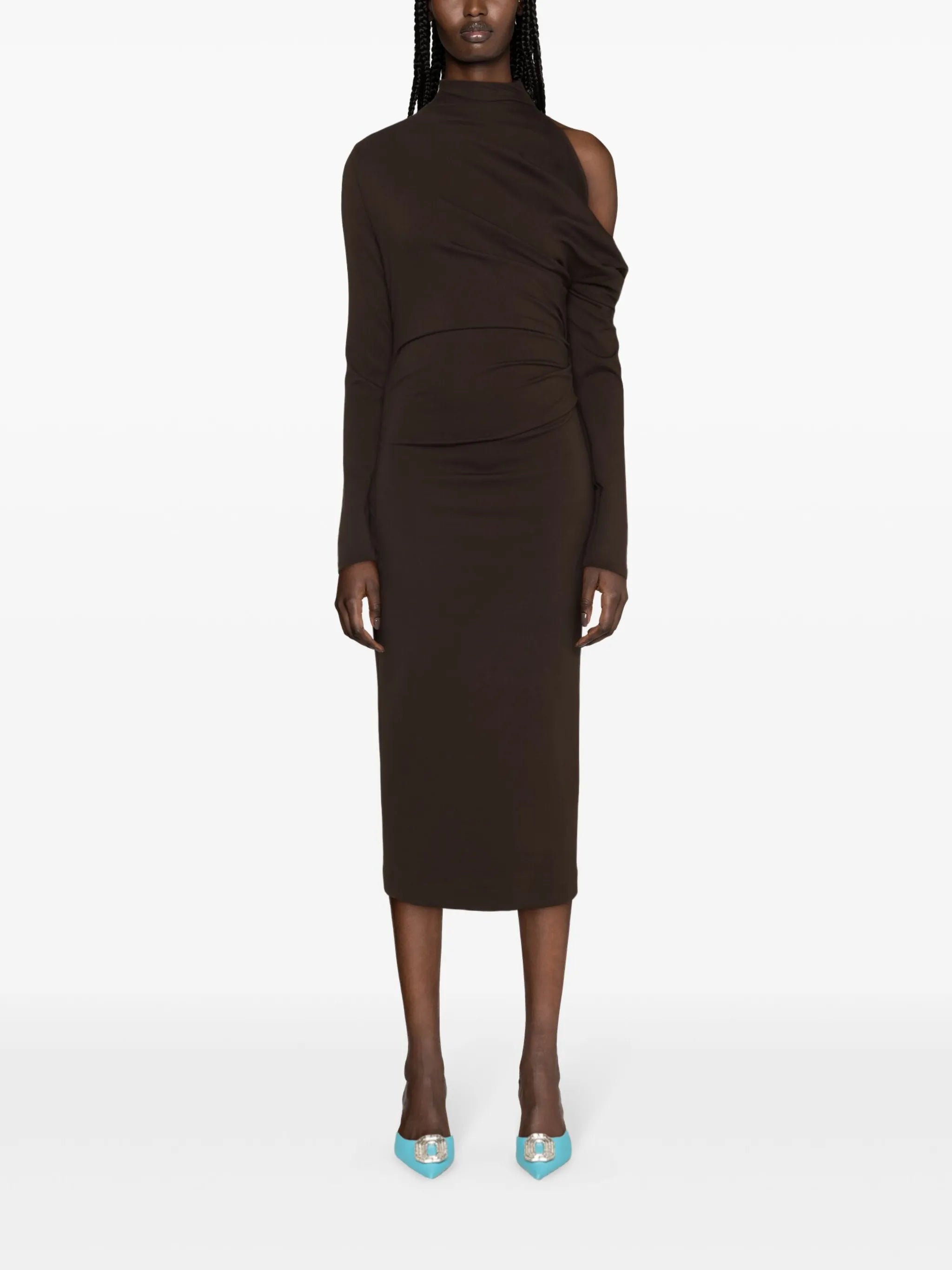 Teresa asymmetric midi dress