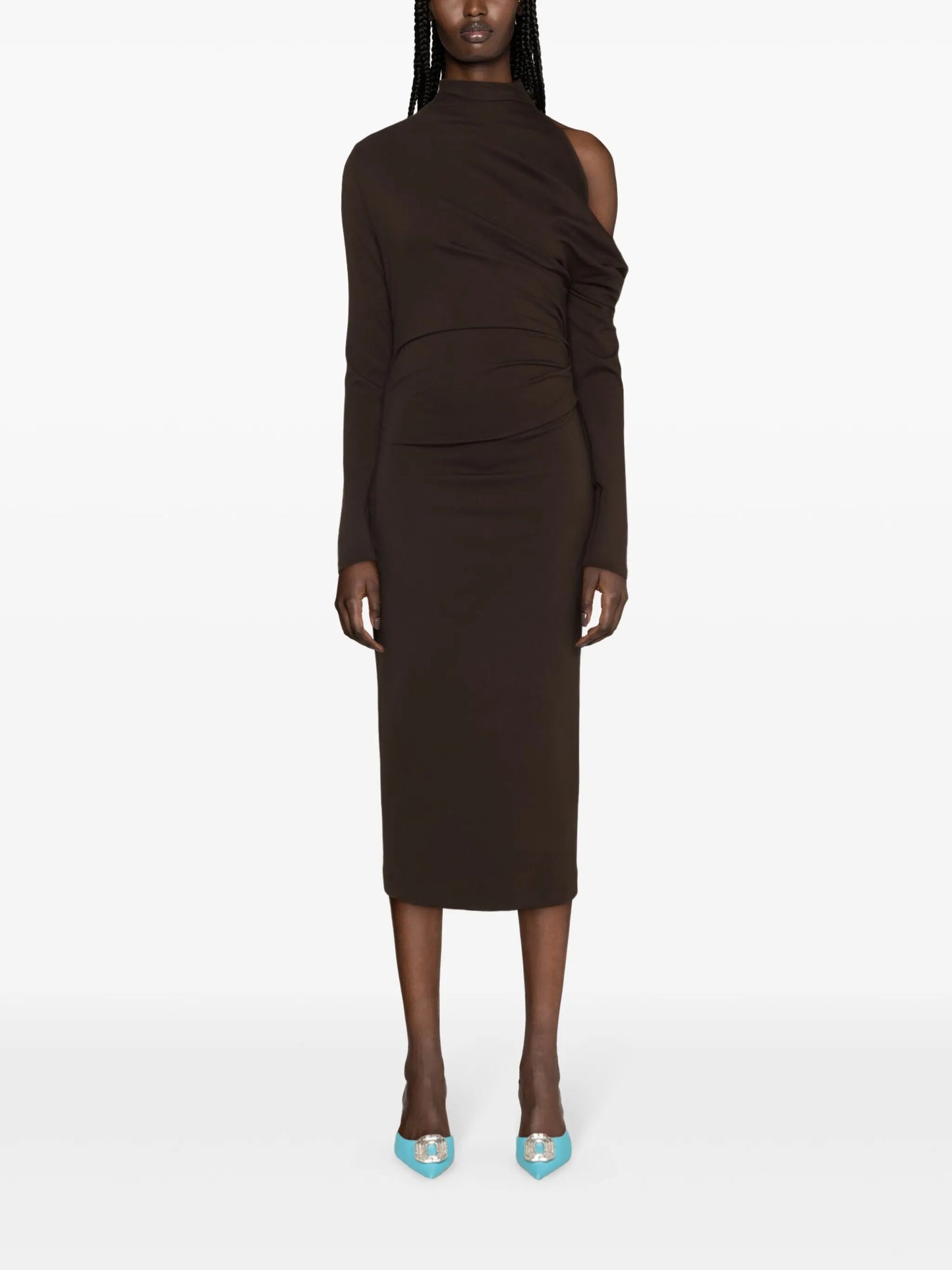 Teresa asymmetric midi dress