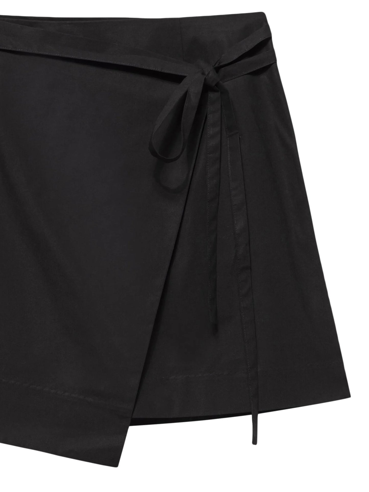 wrapped cotton mini skirt