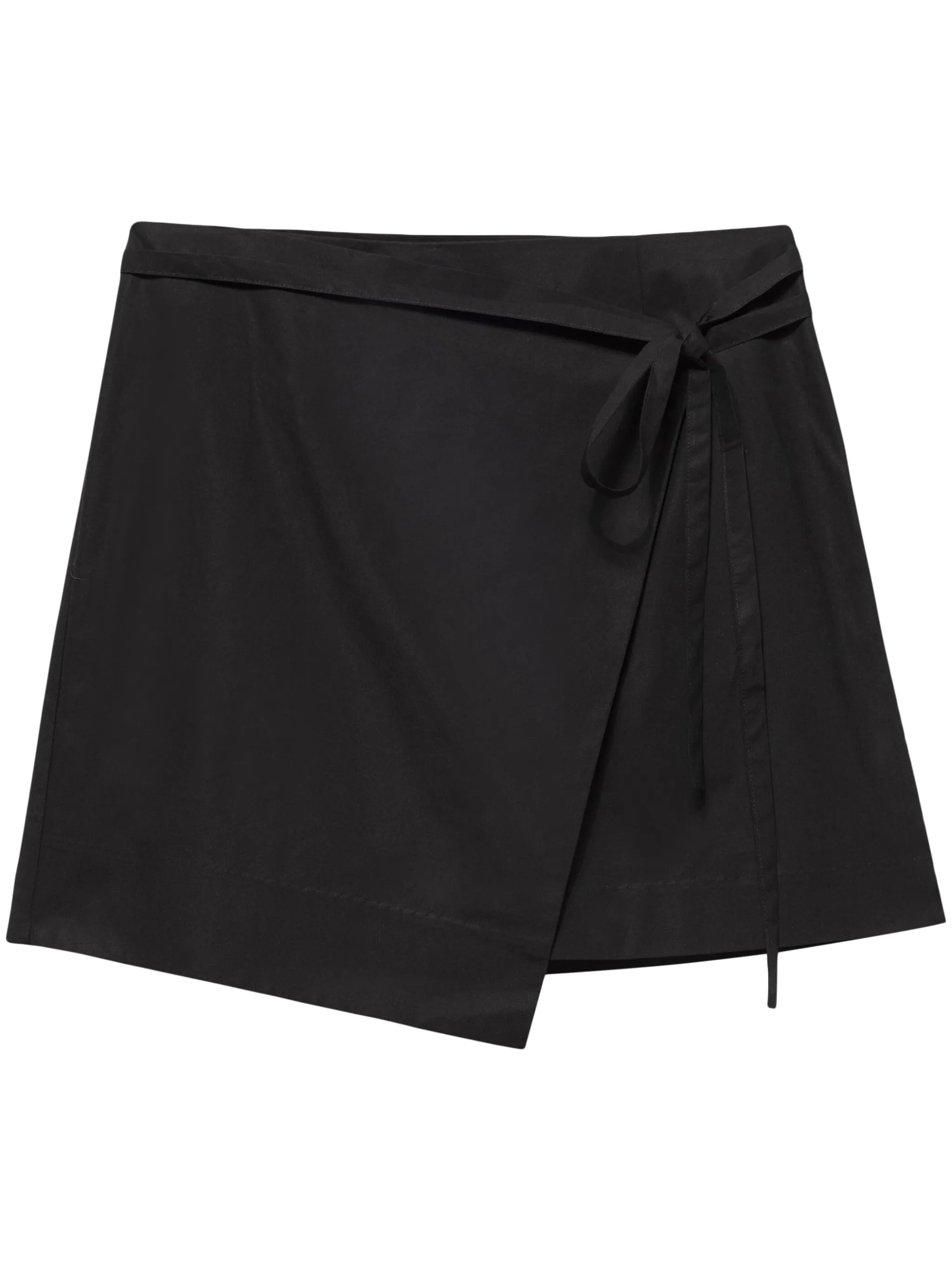 wrapped cotton mini skirt