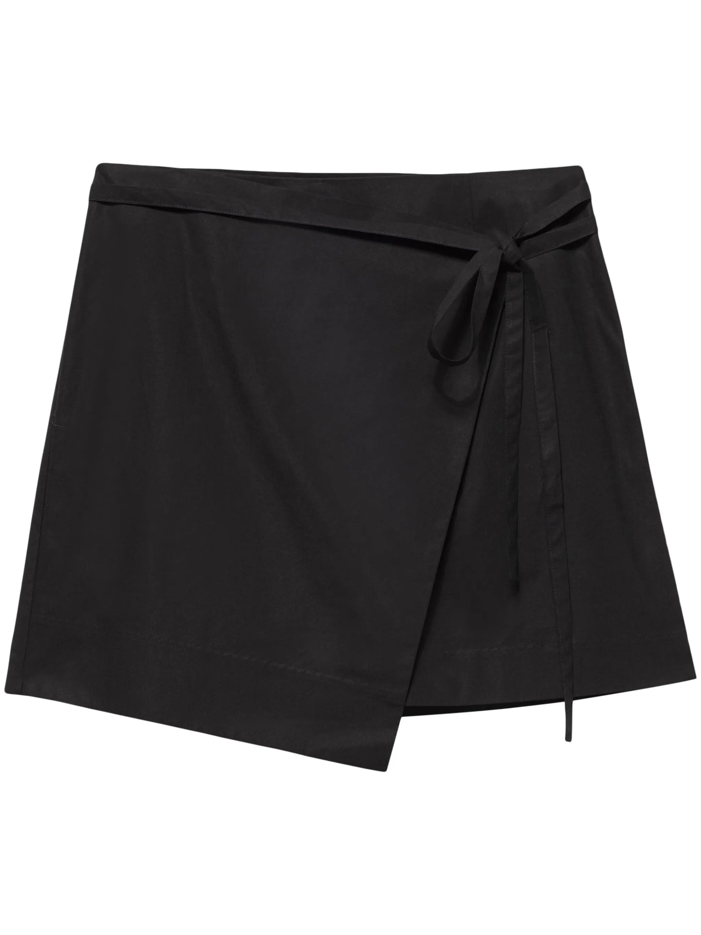 wrapped cotton mini skirt