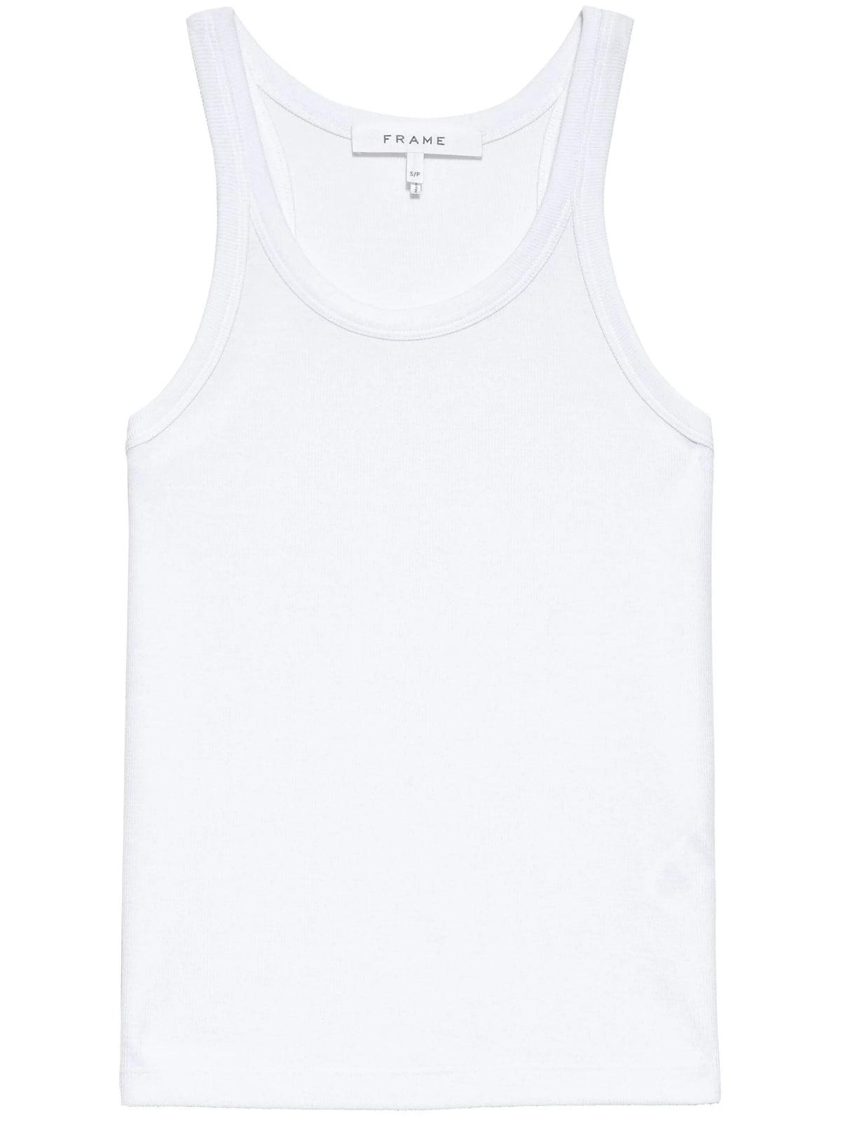 ribbed U-neck tank top