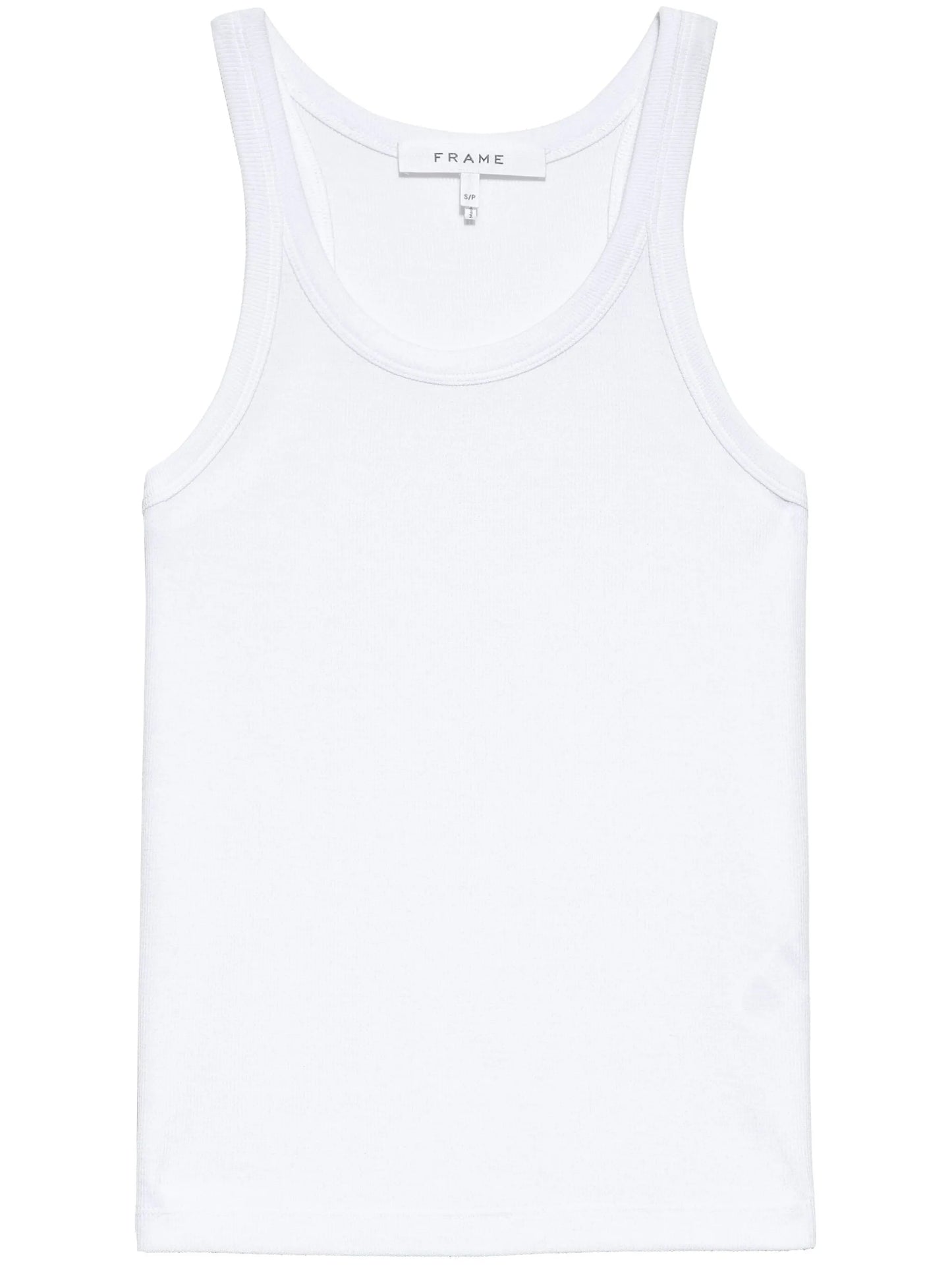 ribbed U-neck tank top