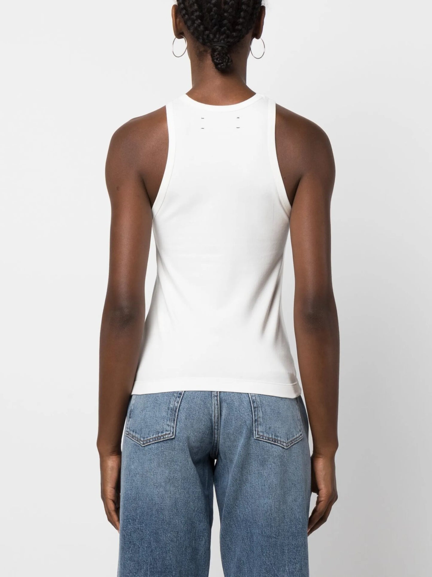 logo-print sleeveless tank top