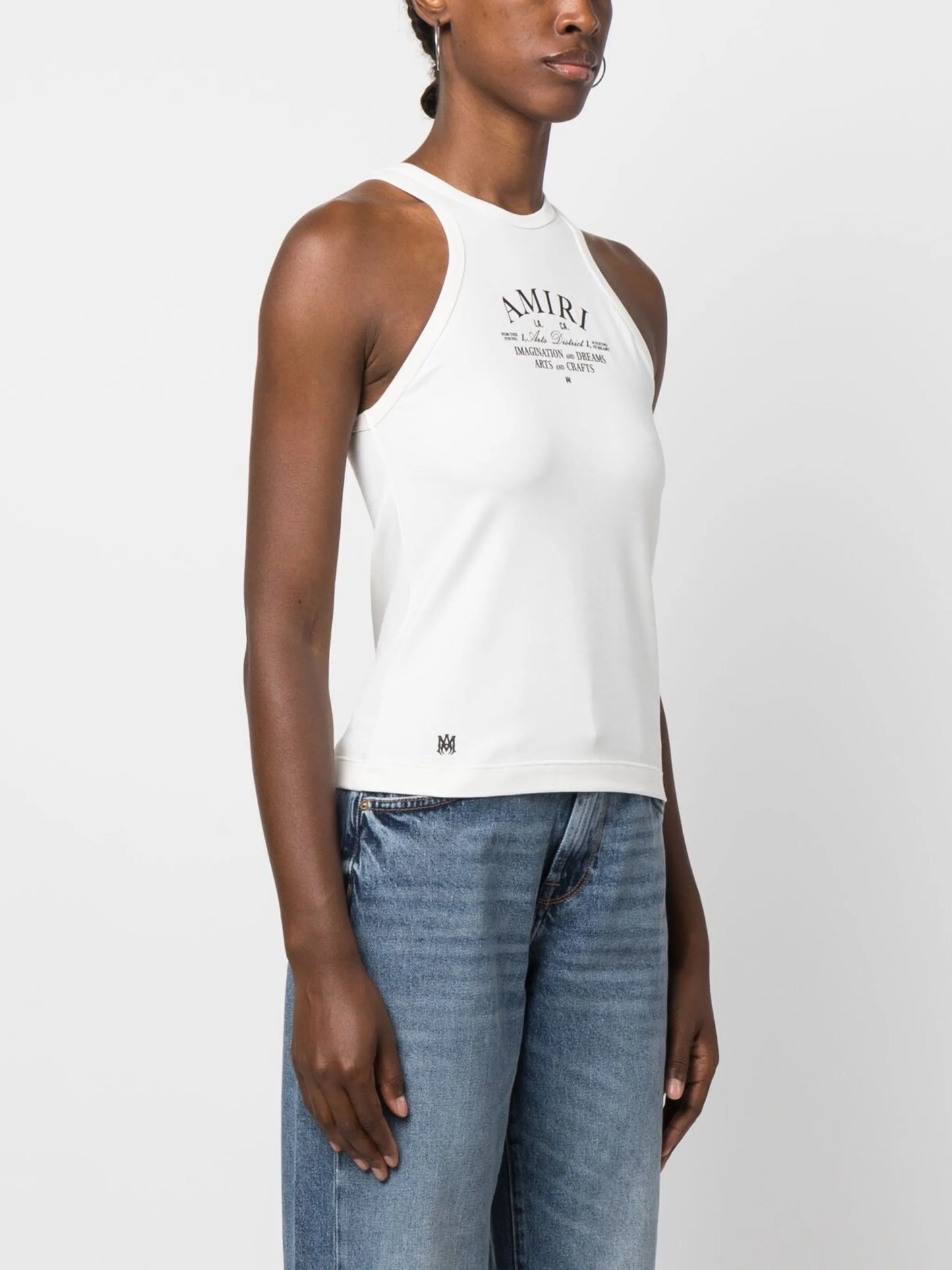 logo-print sleeveless tank top