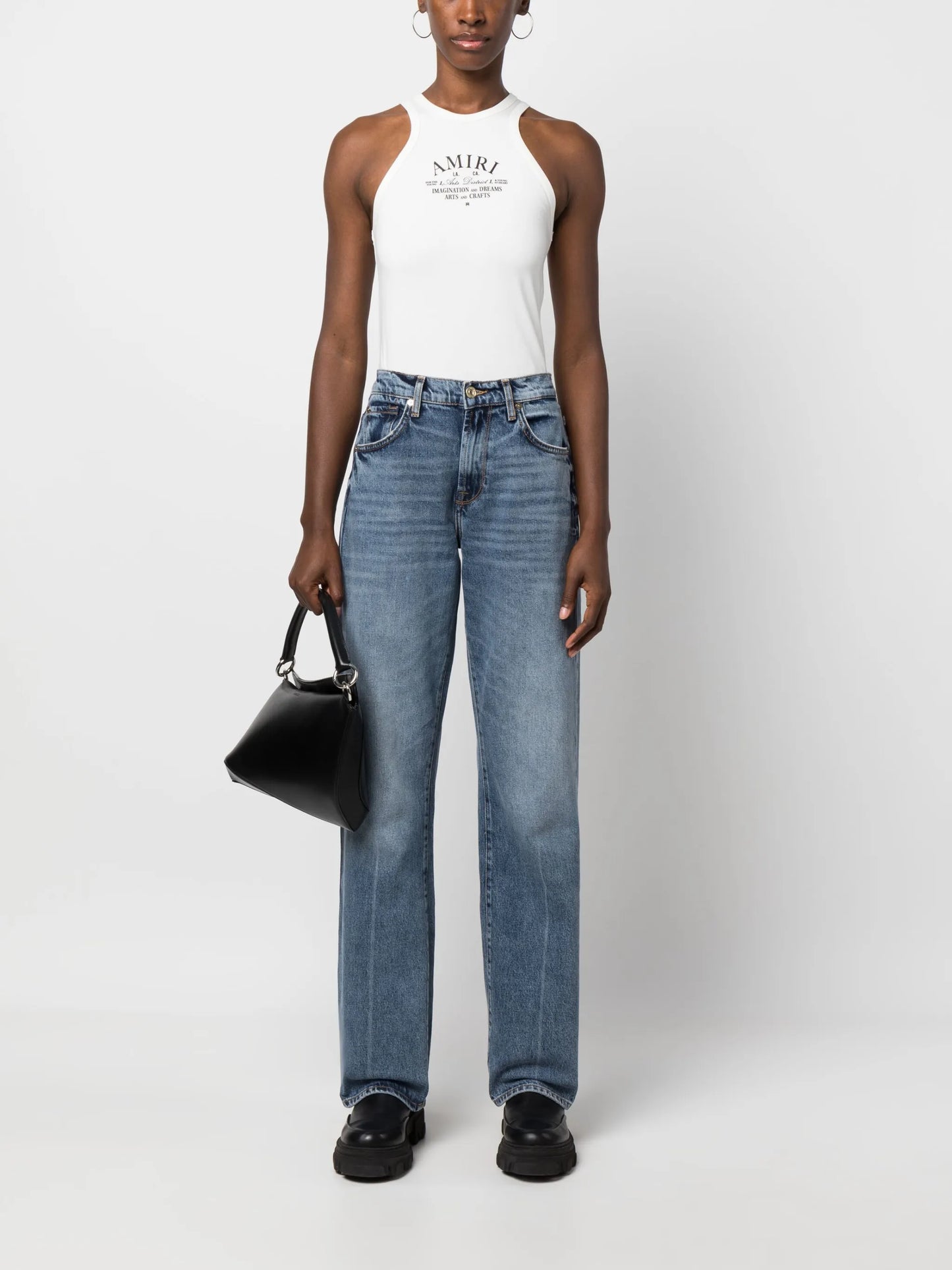 logo-print sleeveless tank top